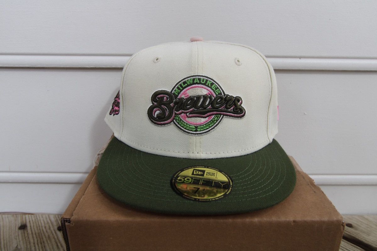 Hat Club × MLB × New Era 7 1/2 New Era Milwaukee Brewers Exclusive Fitted Size ONE SIZE - 1 Thumbnail
