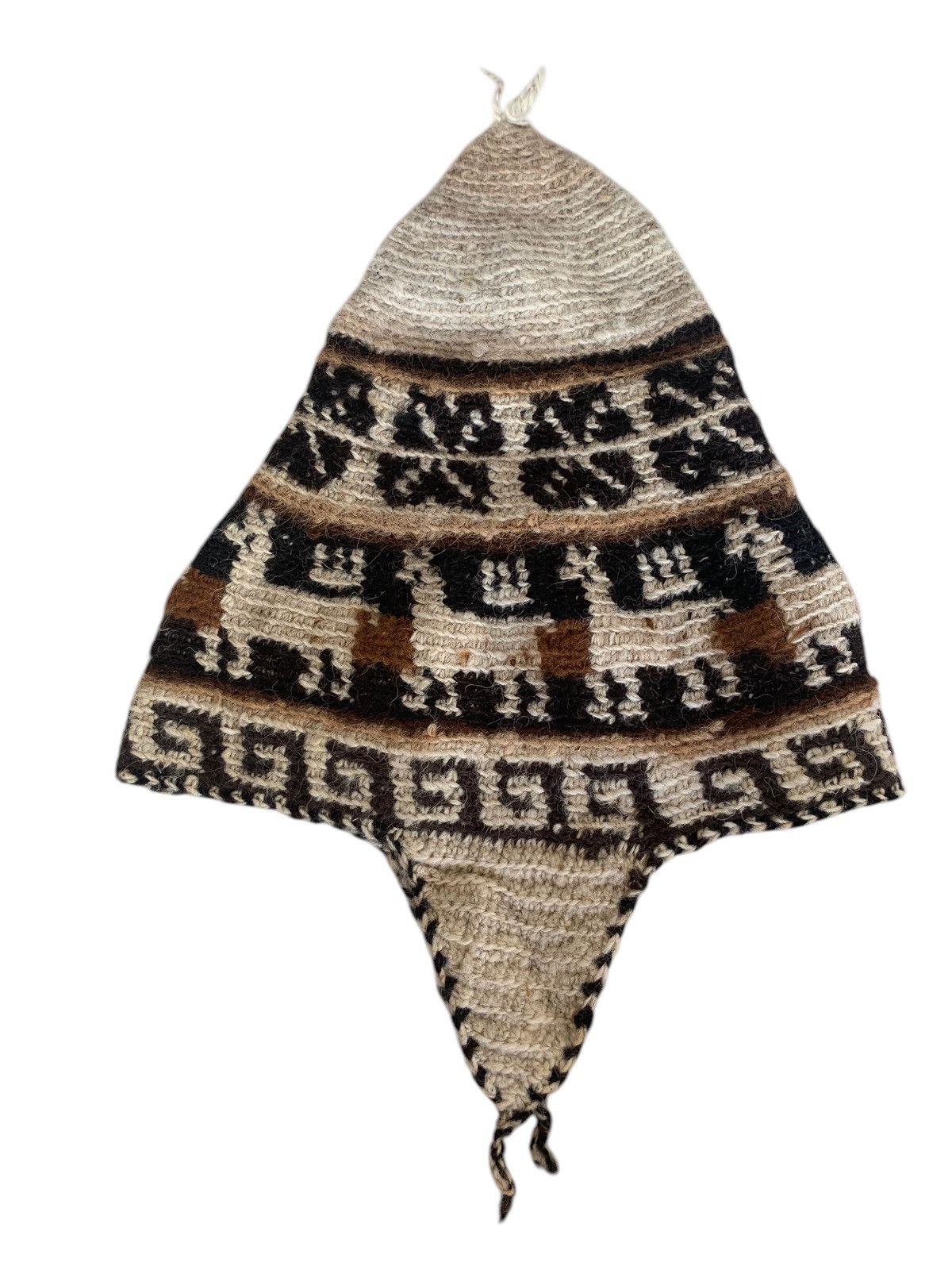Japanese Brand × Kapital × Vintage Hand Made Crochet Wool Alpaca Hippies Winter Session Hats Size ONE SIZE - 4 Thumbnail