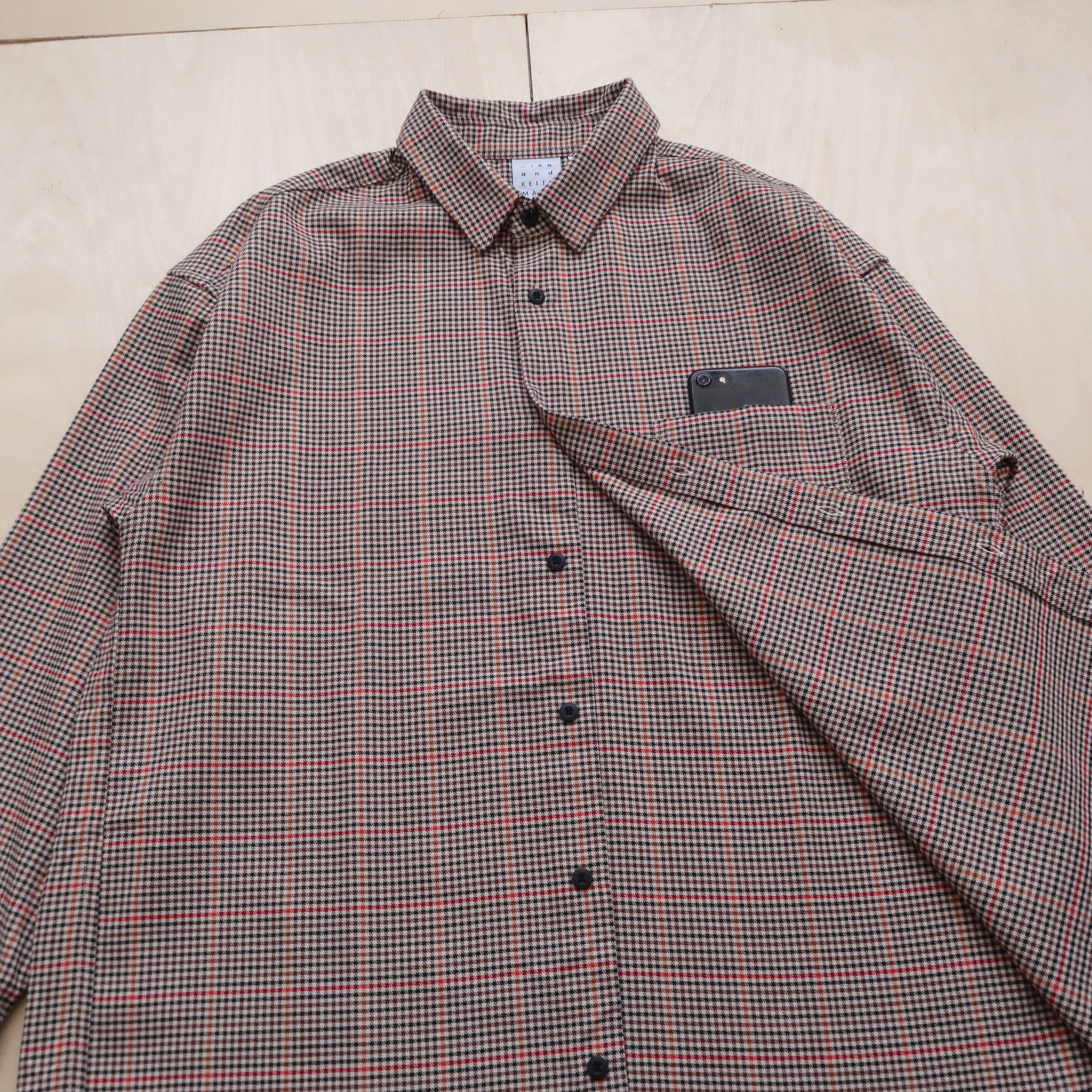 Japanese Brand 2000s Keita Maruyama Houndstooth Shacket Jacket Size US L / EU 52-54 / 3 - 10 Thumbnail