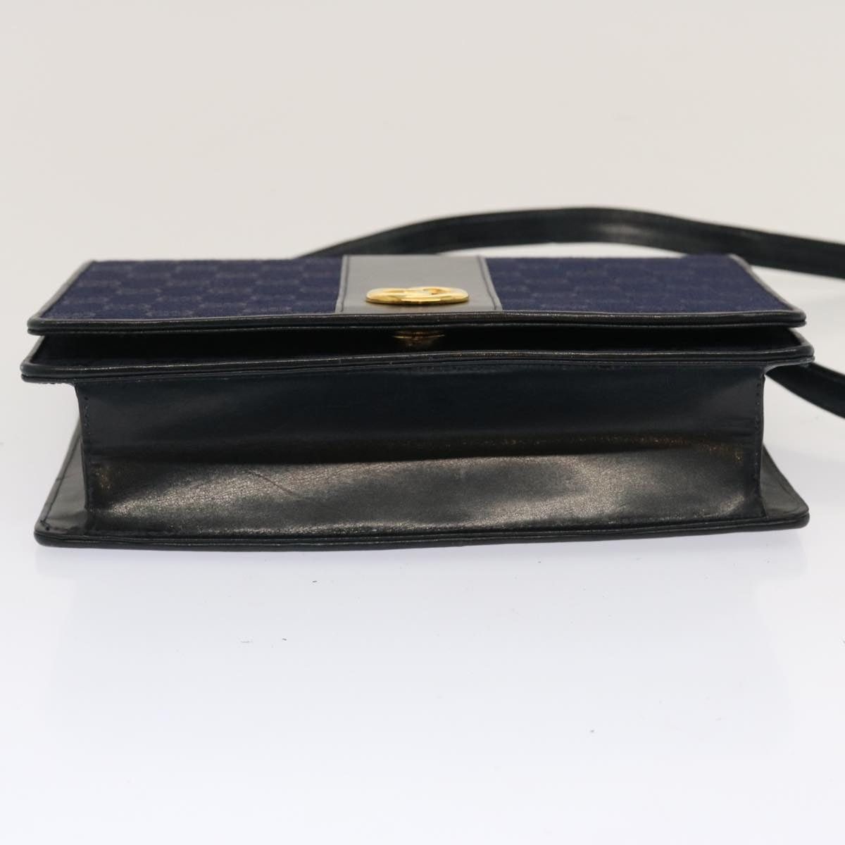 Gucci GUCCI GG Canvas Shoulder Bag Navy Black Size ONE SIZE - 9 Thumbnail