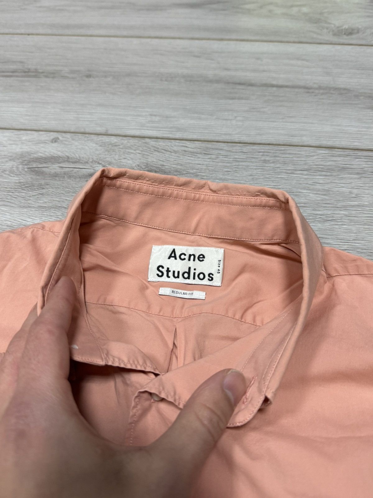 Acne Studios Acne Studios york stre shirt buttons peach colour Size US M / EU 48-50 / 2 - 5 Thumbnail