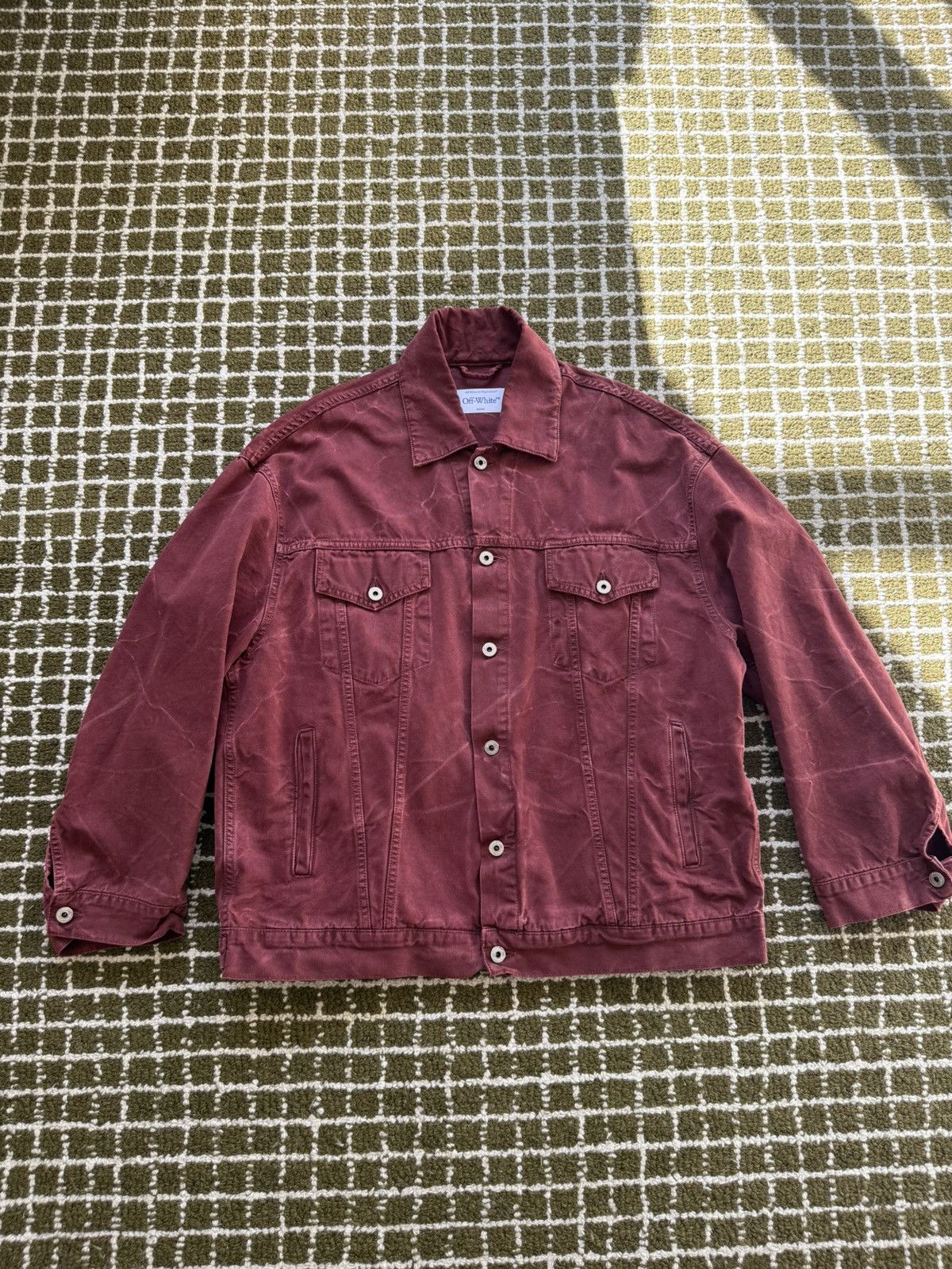 Off-White Off-White Distressed Denim Jacket - Oversized - NWT Size US XL / EU 56 / 4 - 1 Thumbnail
