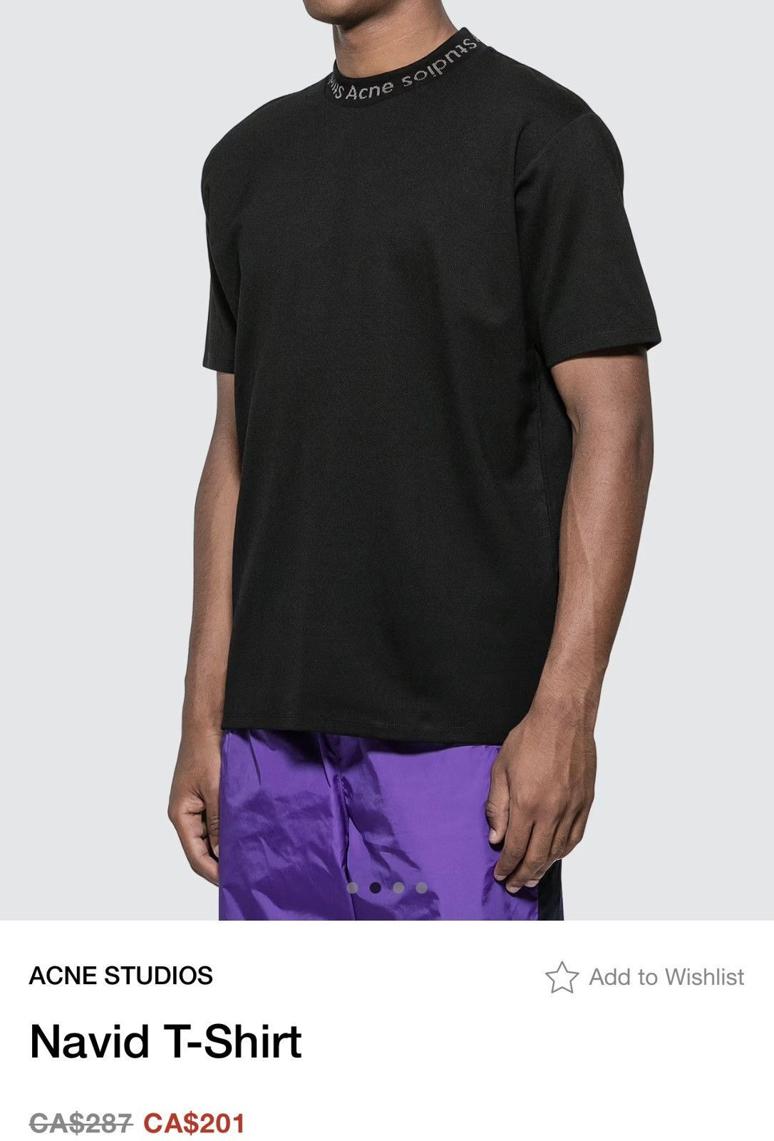 Acne Studios Acne Studios Navid Neck Logo T Shirt Size M / US 6-8 / IT 42-44 - 3 Thumbnail
