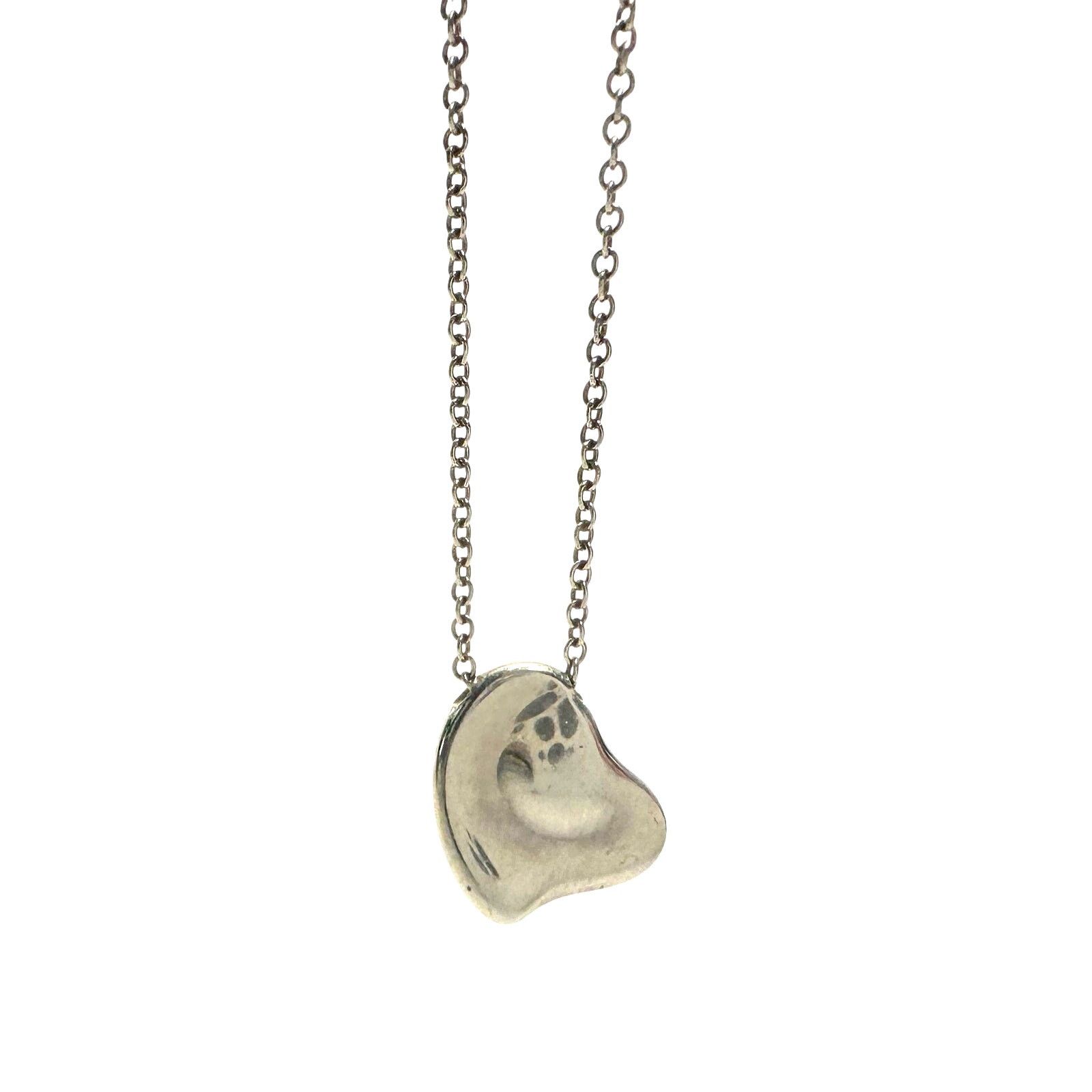Tiffany & Co. Tiffany and Co Elsa Peretti Full Heart Necklace 16" Dust Bag Size ONE SIZE - 10 Thumbnail