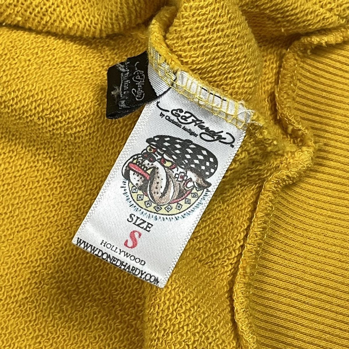 Ed Hardy × Vintage Vintage Ed Hardy Cross Rhinestones Y2K Zip Hoodie Size S / US 4 / IT 40 - 14 Thumbnail