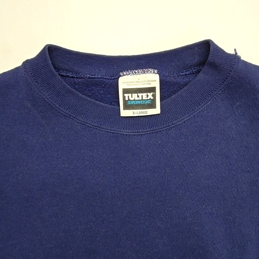 Tultex Vintage Blank Sweatshirt Navy Blue Tultex XL Crewneck 90s Size US XL / EU 56 / 4 - 7 Thumbnail