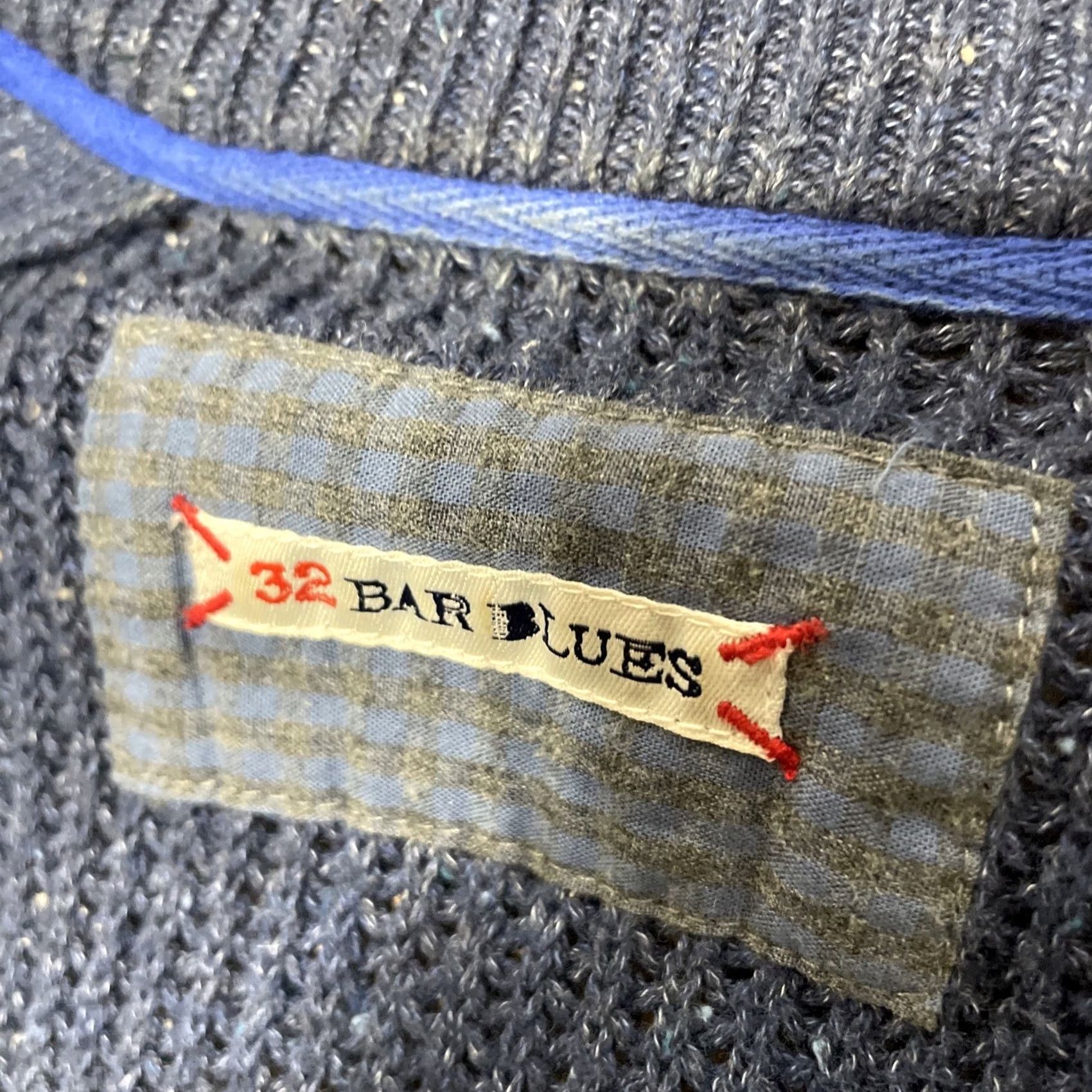 Vintage VINTAGE 32 Bar Blues Sweater Men 2XL Blue Fisherman 1/4 Zip Knit Pullover Size US XXL / EU 58 / 5 - 7 Thumbnail