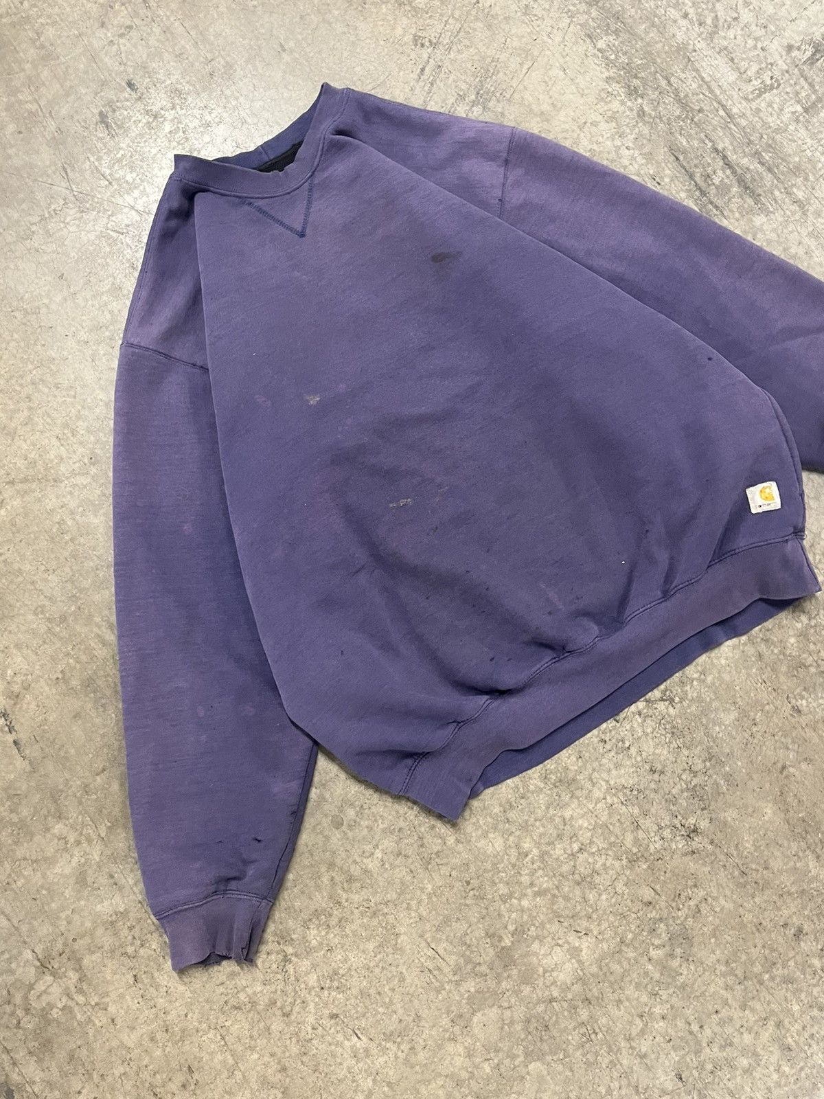 Carhartt × Vintage Carhartt thermal lined vintage crewneck sun faded boxy hype Size US XL / EU 56 / 4 - 7 Thumbnail