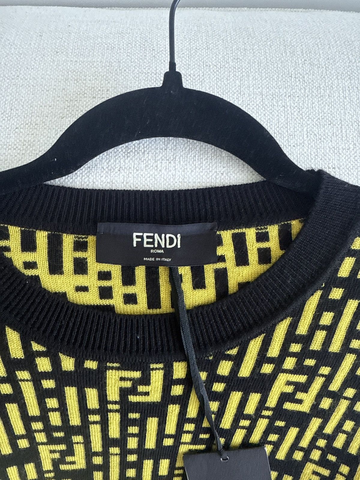 Fendi Yellow and black Fendi sweater Size US S / EU 44-46 / 1 - 2 Thumbnail