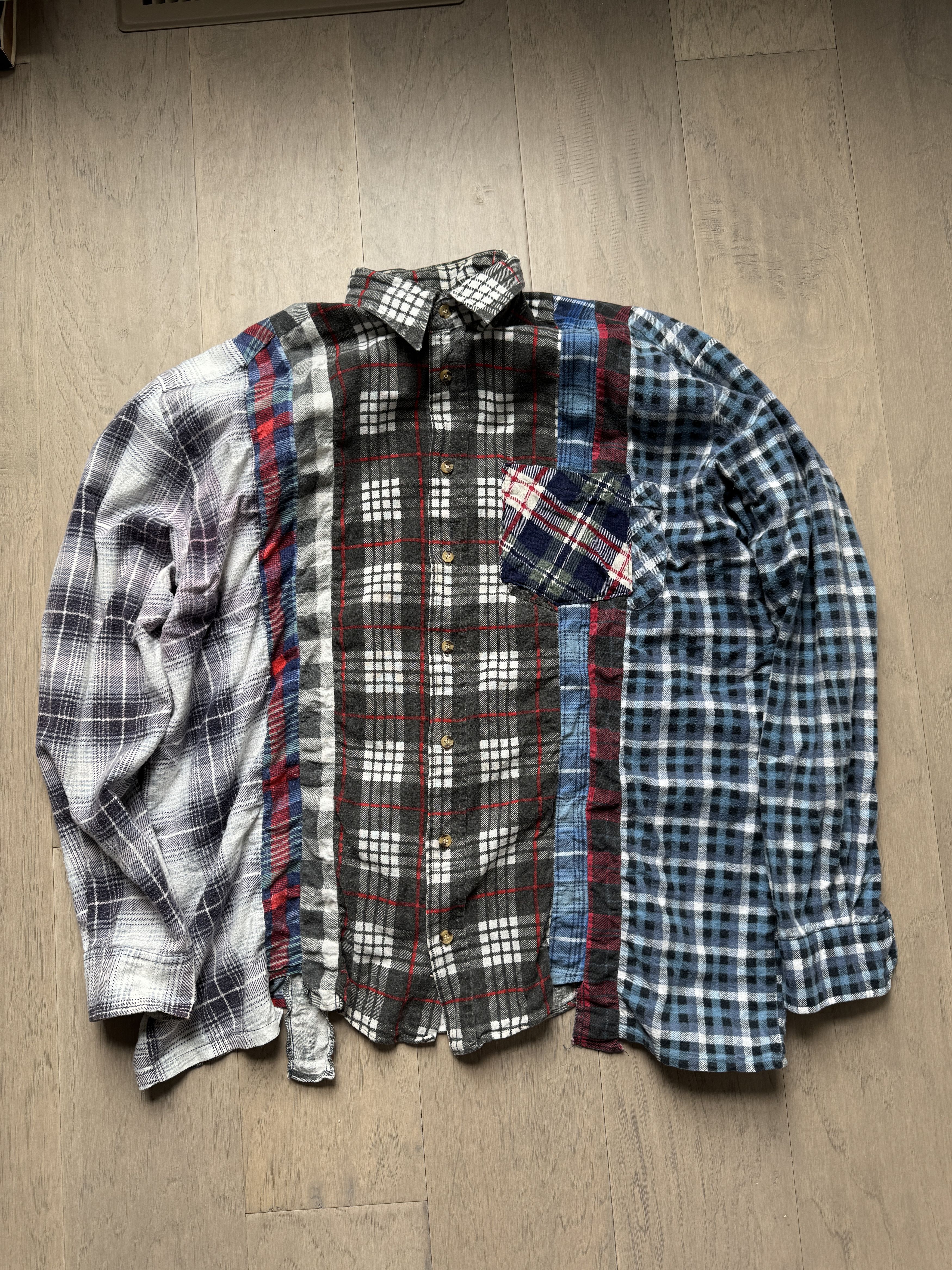 Needles 7-cut Rebuilt Multi-color Flannel L