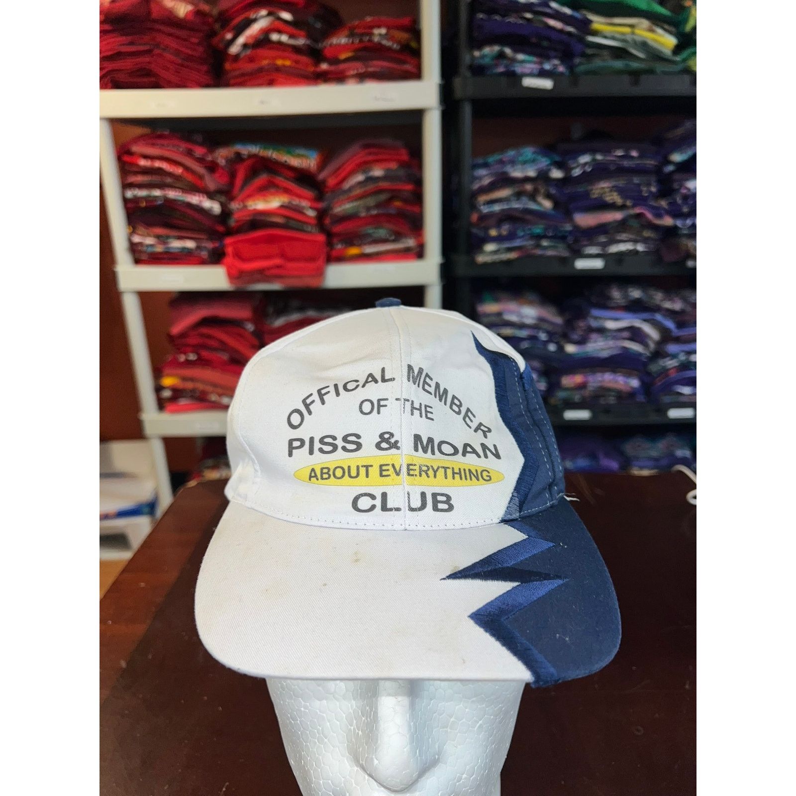 Vintage Vintage Piss And Moan Club Hat Official Member White Cap Size ONE SIZE - 1 Thumbnail