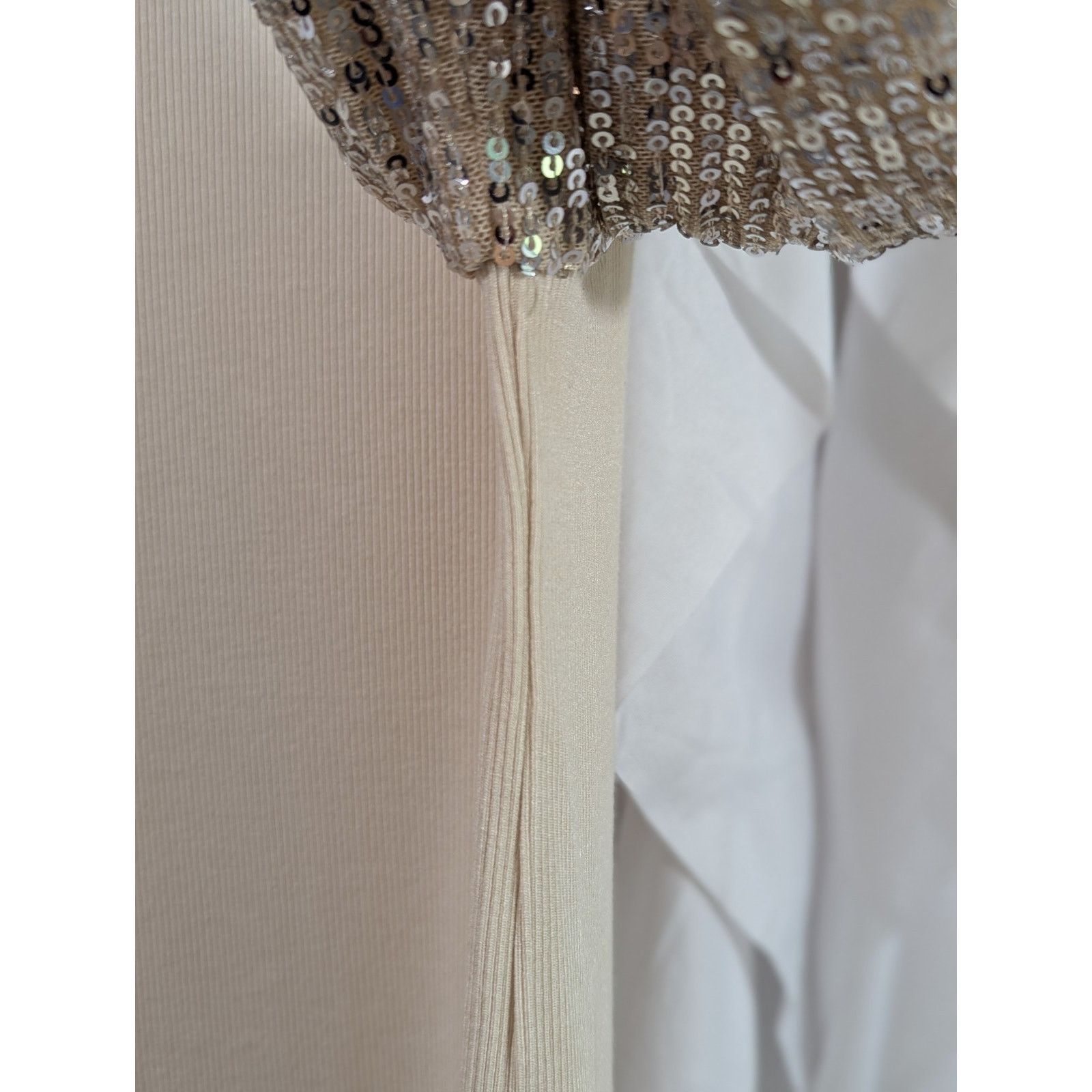 Torrid Torrid Sequin Ribbed Knit Top - Champagne - Size 00 / M Size L / US 10 / IT 46 - 5 Thumbnail