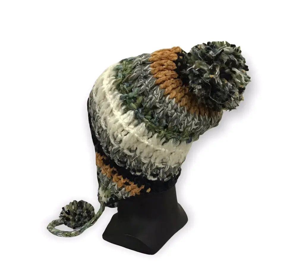 Japanese Brand × Kapital × Vintage Rare Earflap Knit Japan Beanie Hat Size ONE SIZE - 3 Thumbnail