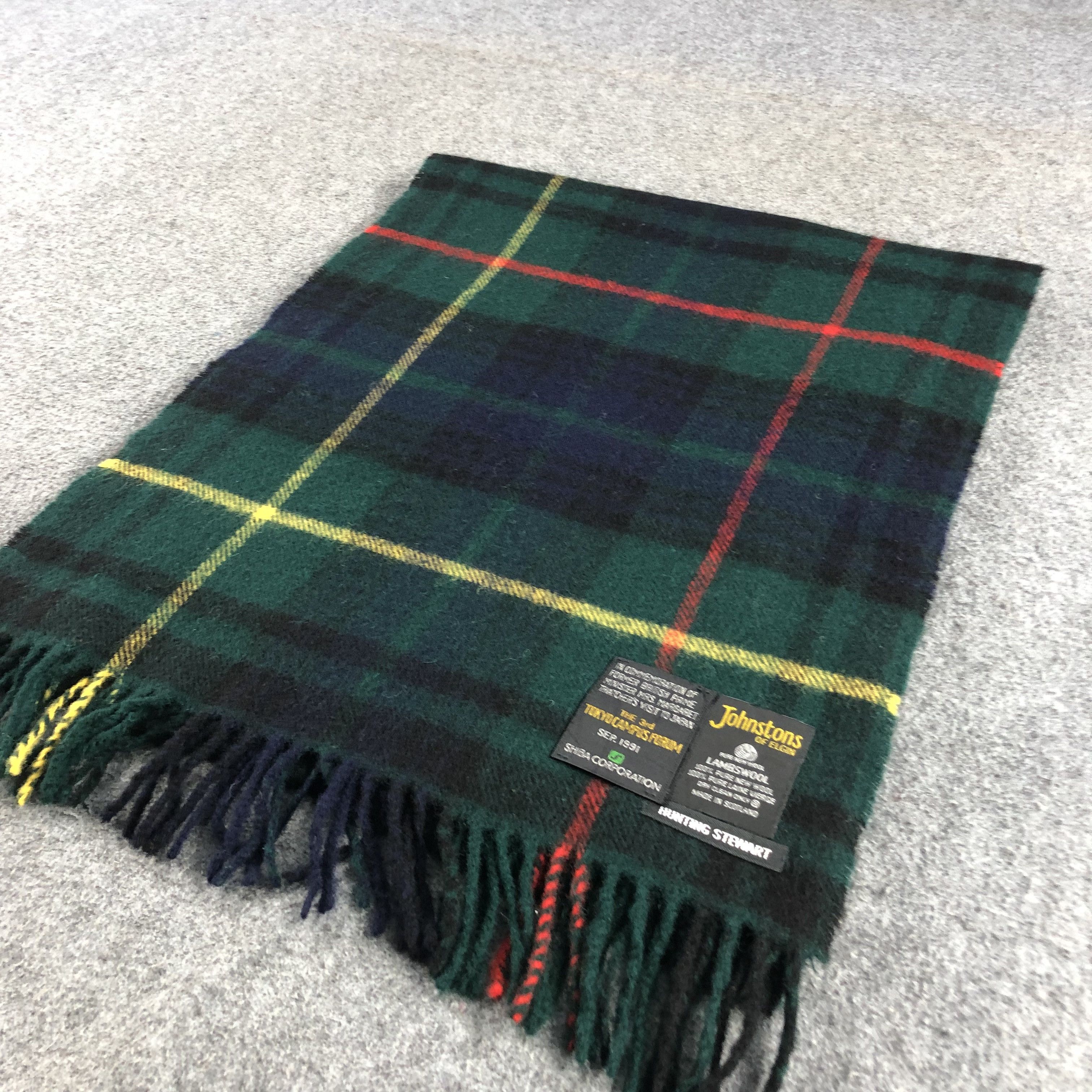 Johnstons Of Elgin Johnstons of Elgin Tartan Wool Scarf Muffler V899 Size ONE SIZE - 3 Thumbnail