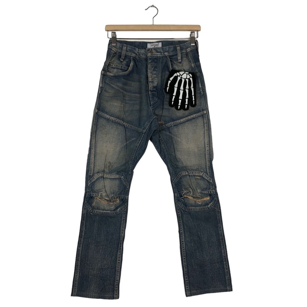 Japanese Brand 🔥90s Rare Distressed Design Jeans Fadthree Hysteric Glamour Size US 26 / EU 42 - 2 Thumbnail