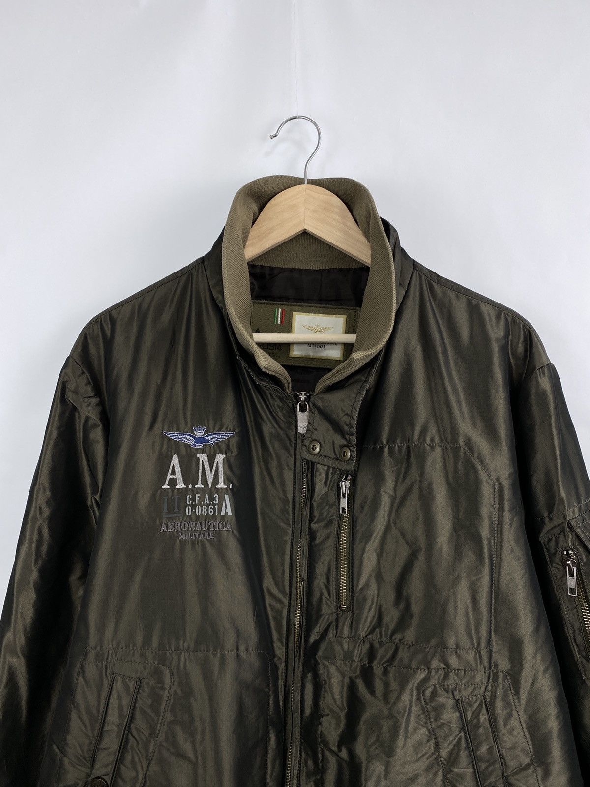 Aeronautica Militare 🇺🇸 Vintage Aeronautica Militare Aviation Bomber Patchwork Y2K Size US XL / EU 56 / 4 - 10 Thumbnail