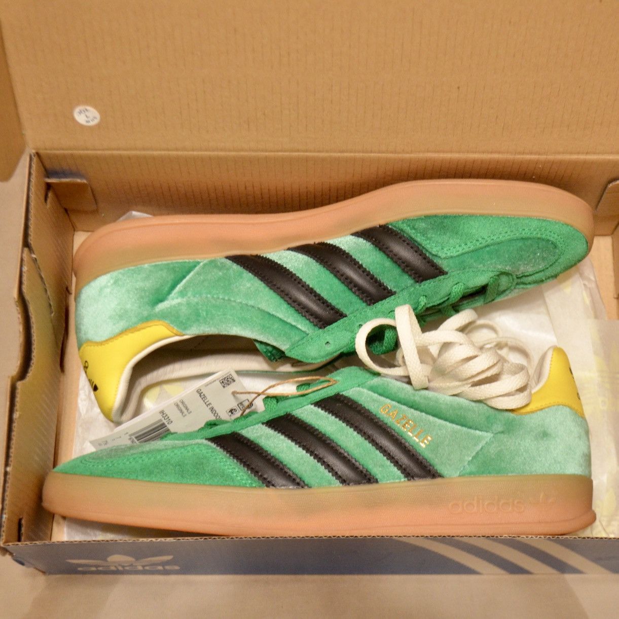 Adidas × size? NEW - Size 7.5 US Adidas x size? Gazelle Indoor Green Yellow Size US 7.5 / EU 40-41 - 13 Thumbnail