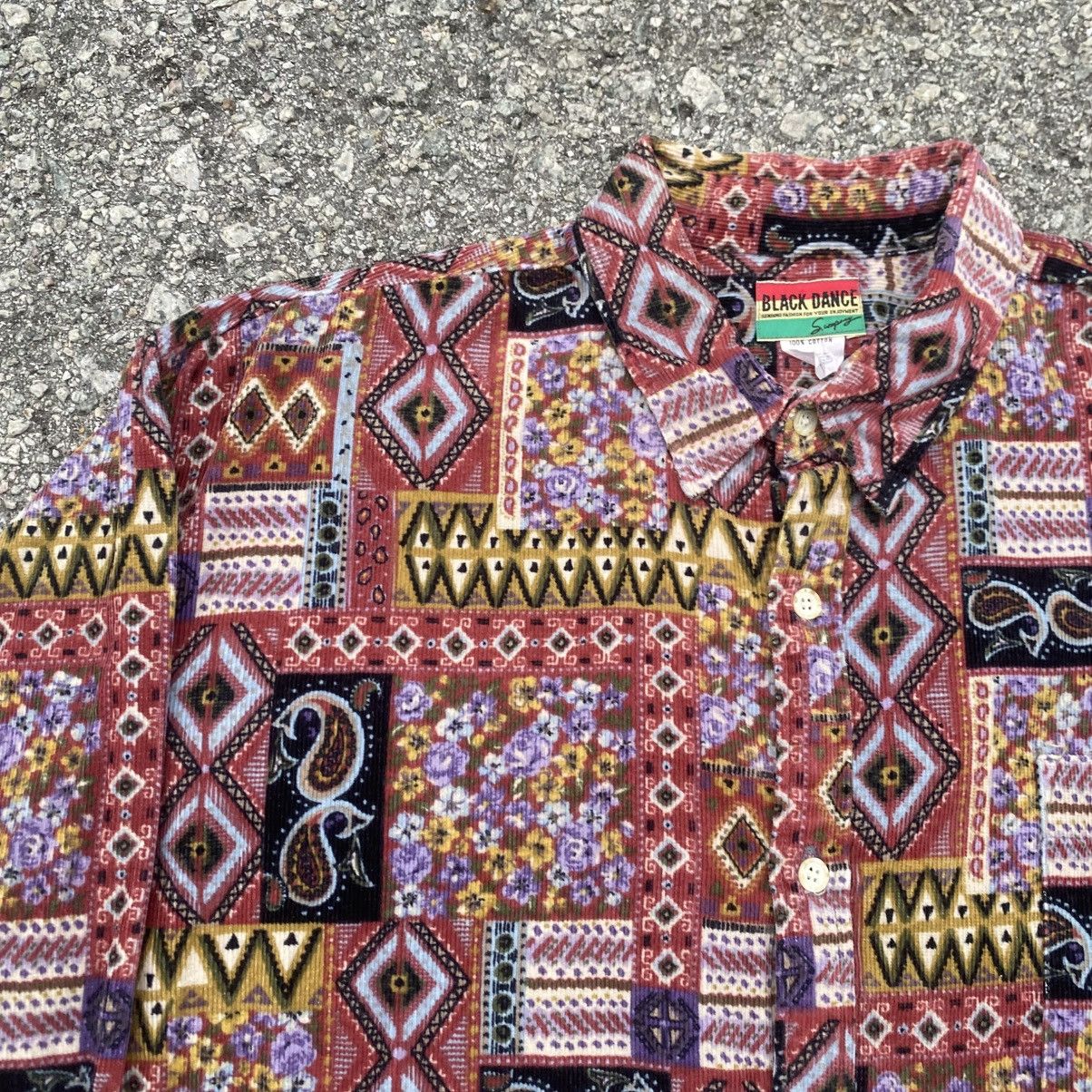 Japanese Brand BLACK DANCE Printed Corduroy Rasta Hippies Size US XL / EU 56 / 4 - 3 Thumbnail
