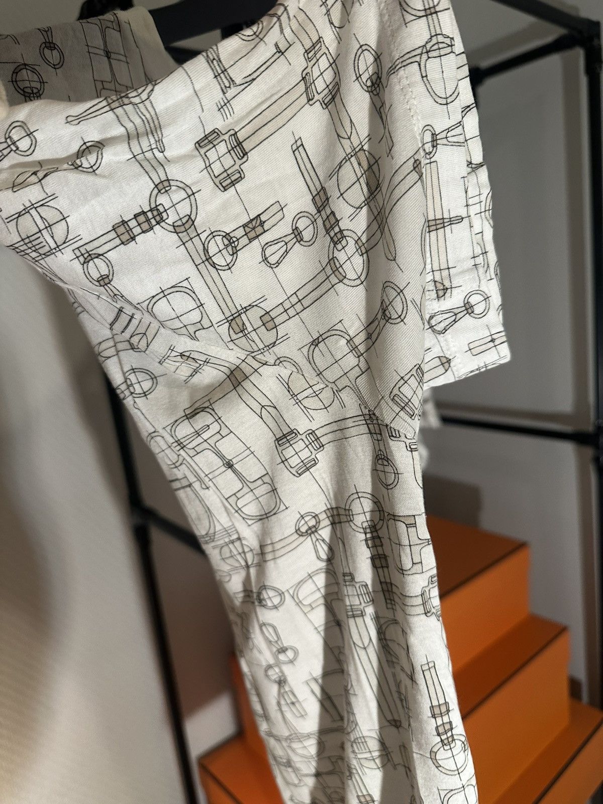 Hermes Hermès Equestrian Bits All-Over Print T-shirt L, Italy—Rare Size US L / EU 52-54 / 3 - 3 Thumbnail