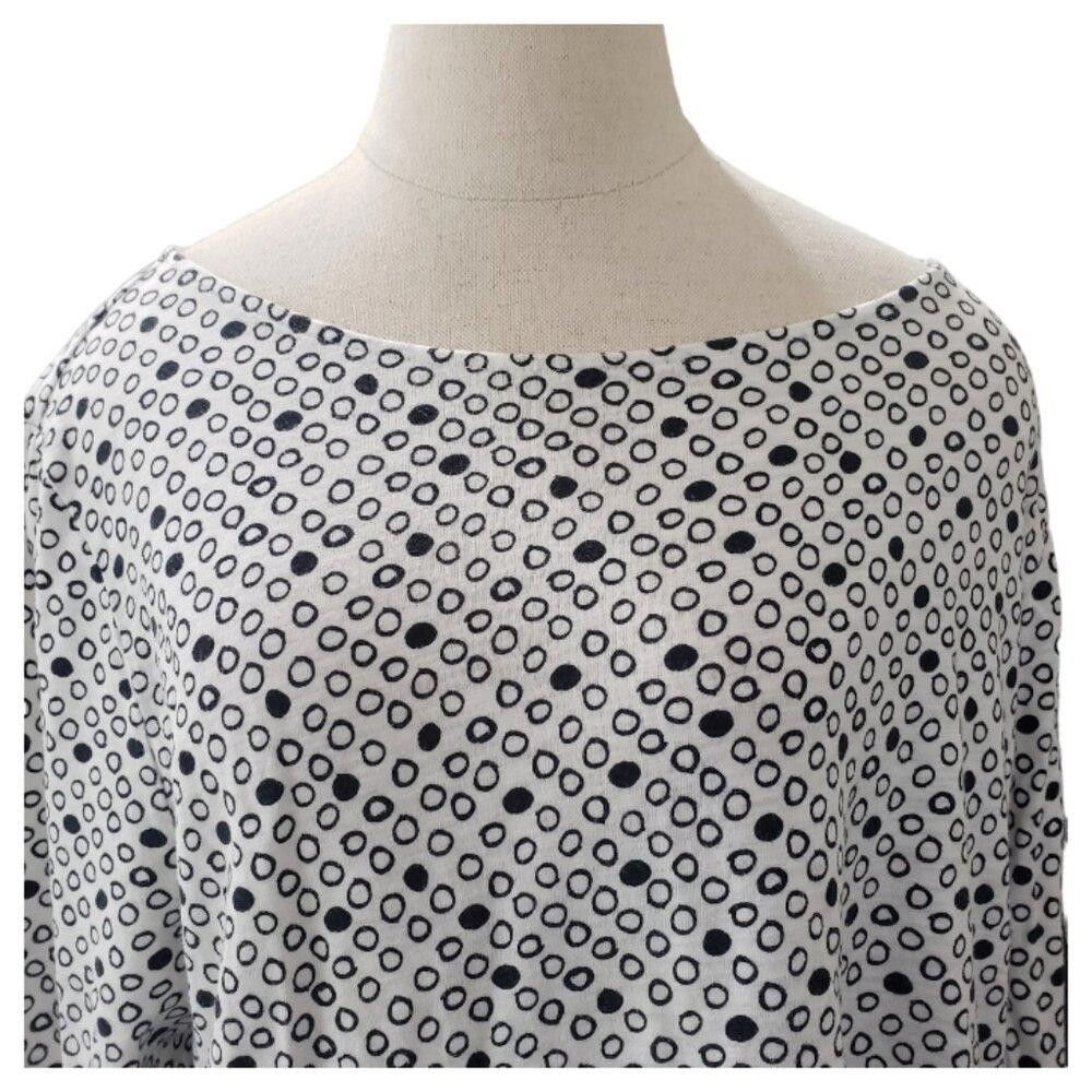 Chicos CT1513 Chico's Black & White 3/4 Sleeve "Ultimate Tee" XL Size XL / US 12-14 / IT 48-50 - 2 Thumbnail