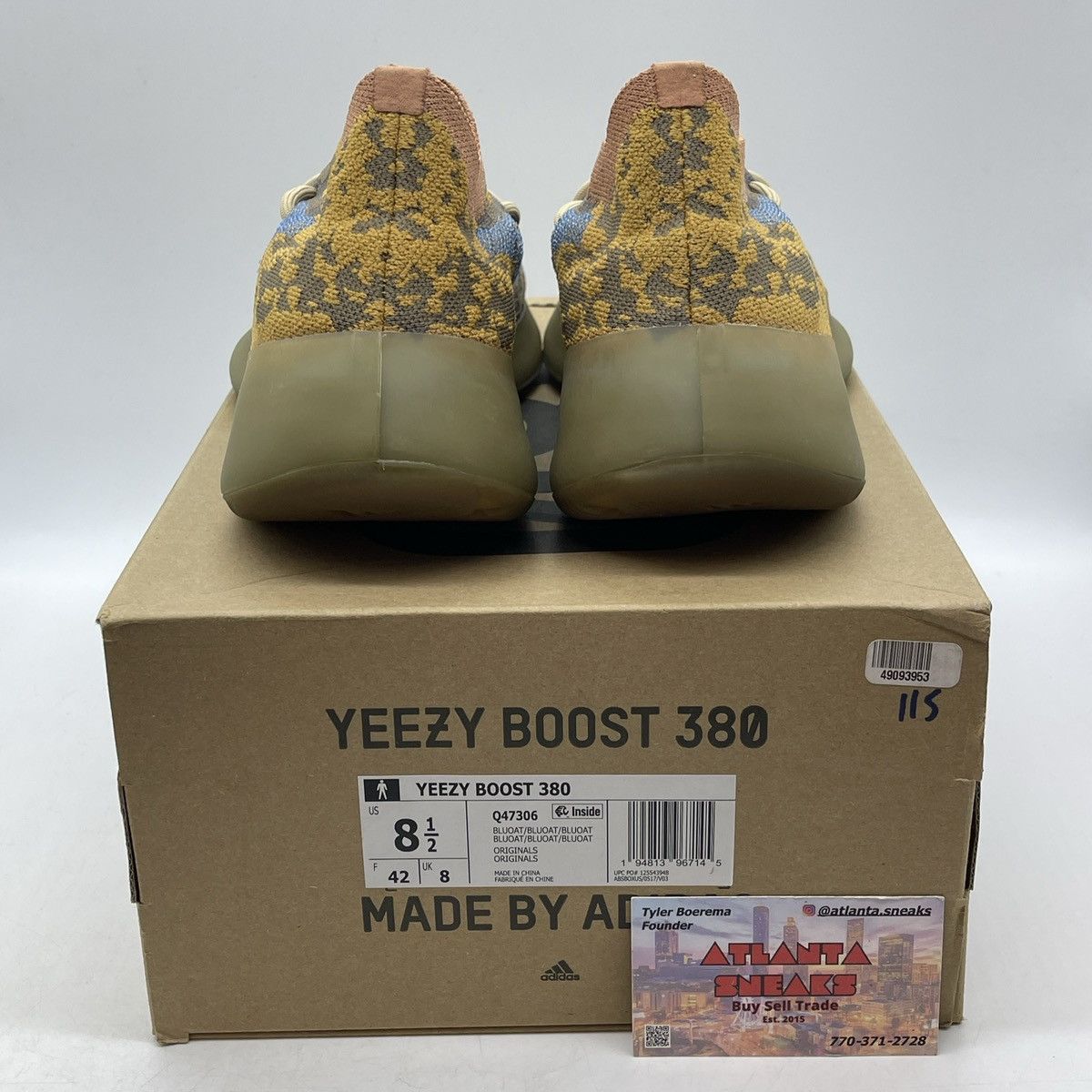 Adidas Yeezy boost 380 blue oat non reflective Size US 8.5 / EU 41-42 - 2 Thumbnail