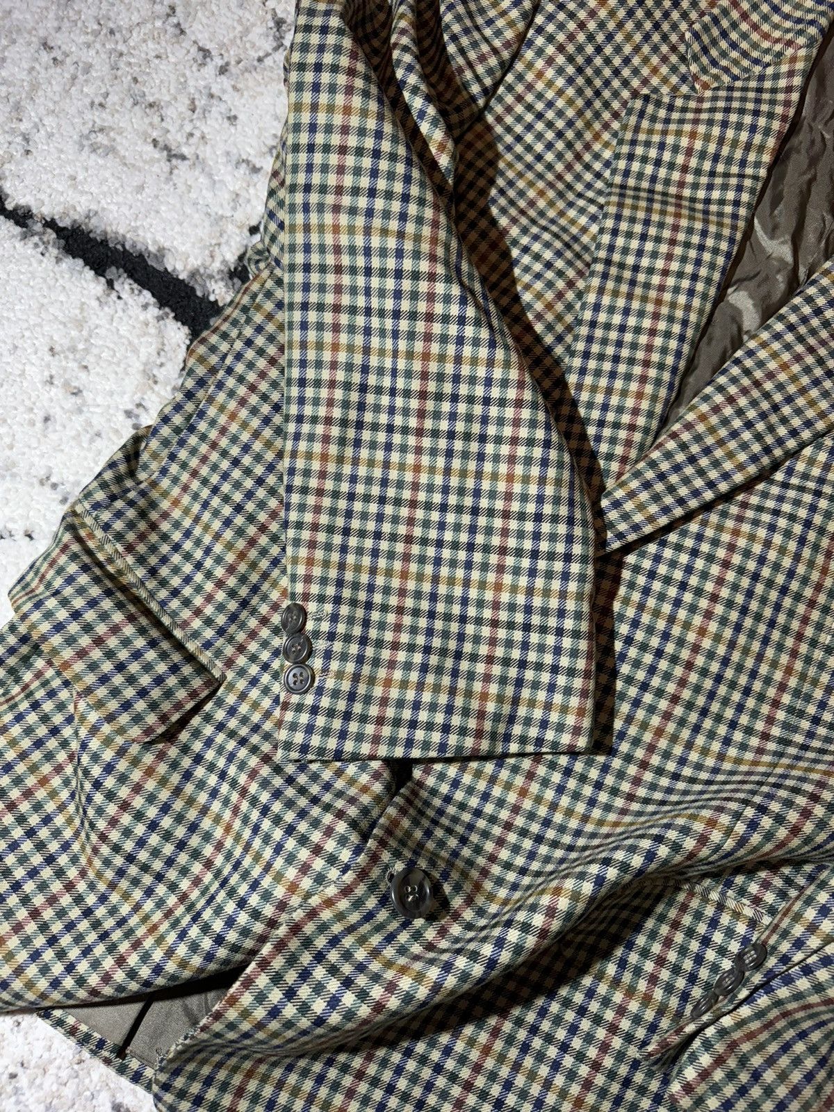 Burberry × Vintage Burberry’s Vintage Plaid Check Blazer Oldmoney Men’s Large Size 44R - 16 Thumbnail