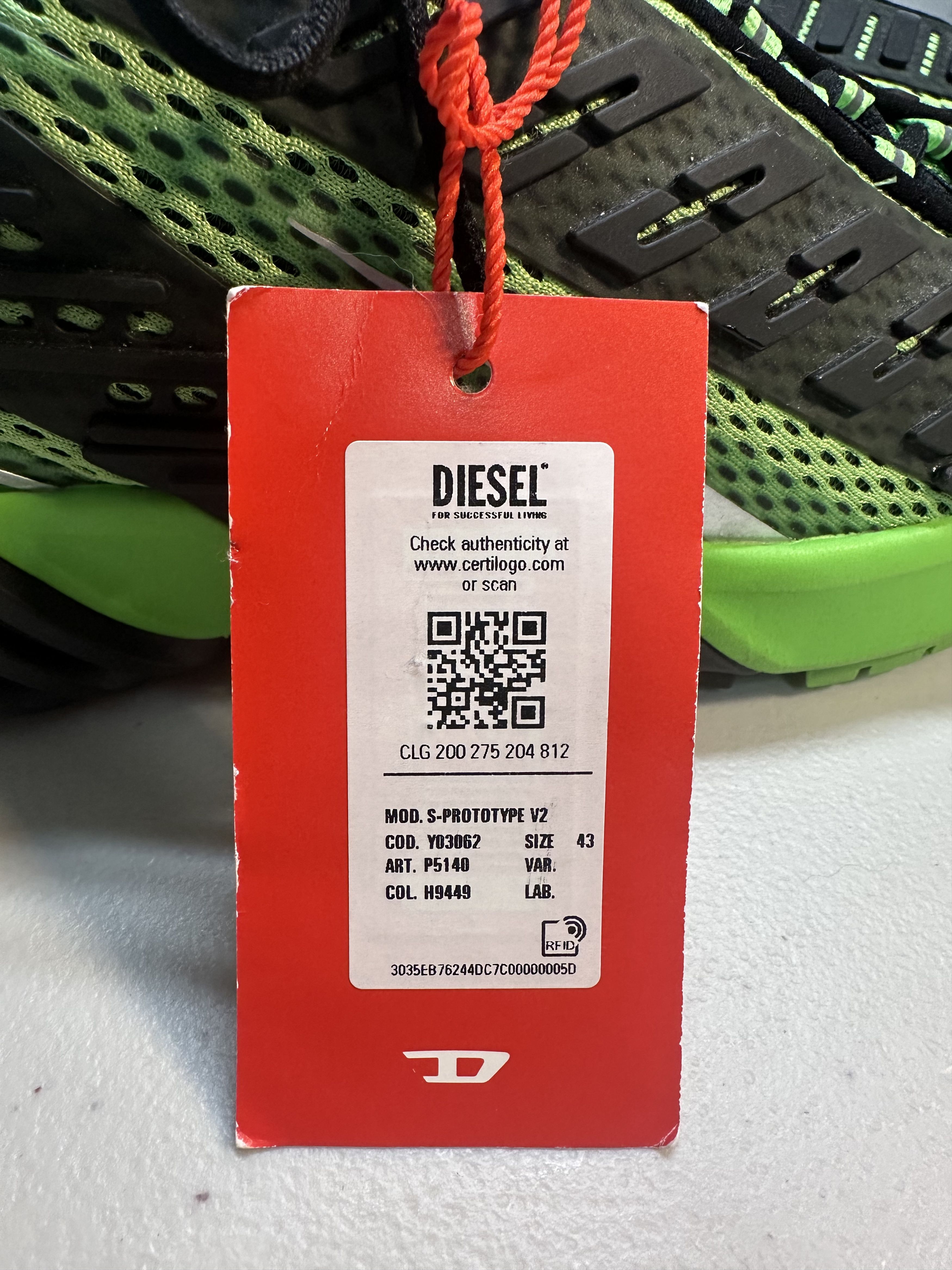 Diesel Diesel Men's Green and Black Trainers Size US 10 / EU 43 - 4 Thumbnail