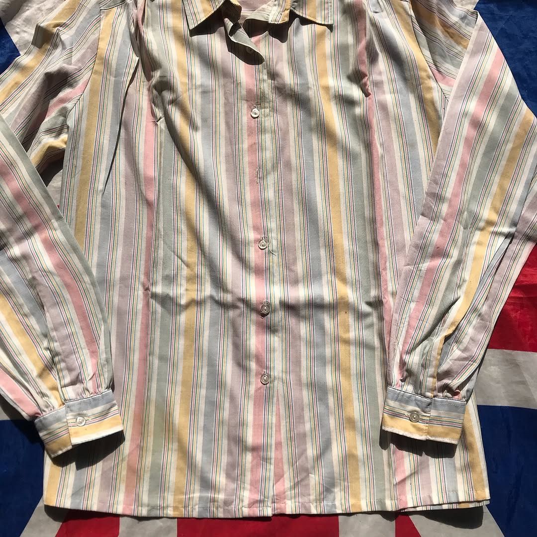 JCPenney × Vintage Vintage 70s Penney Jc Penney Candy Stripes Dagger colar Size US M / EU 48-50 / 2 - 2 Thumbnail