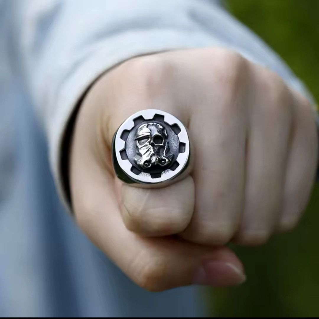 Japanese Brand × Jewelry × Vintage Skull Double Face Ring Size ONE SIZE - 2 Thumbnail