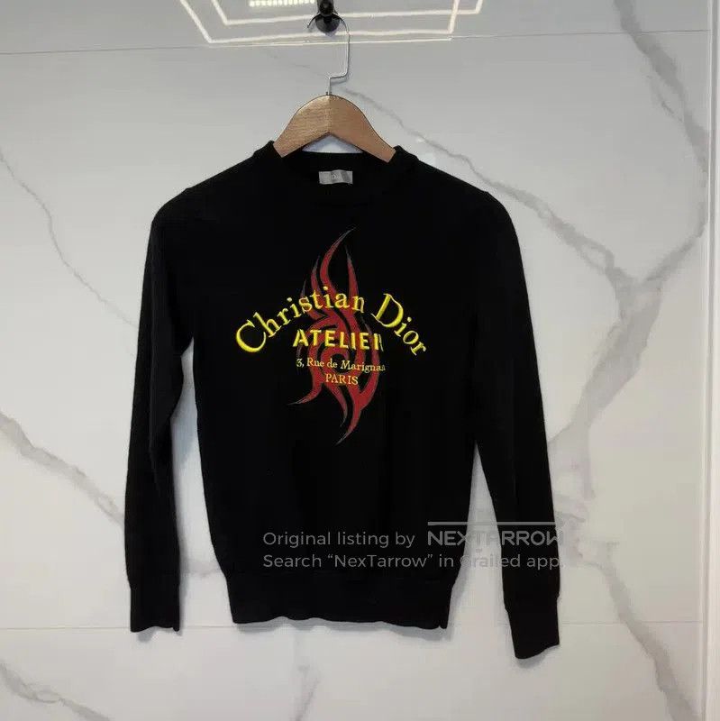 Dior Black Wool Long Sleeve Pullover .