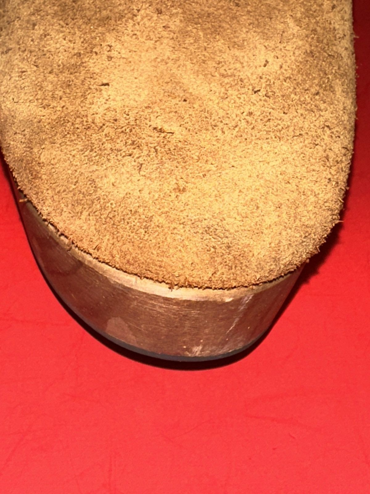 Free People Free People Cedar Wood Tan Suede Platform Clogs Heels 9 US Size US 9 / IT 39 - 3 Thumbnail