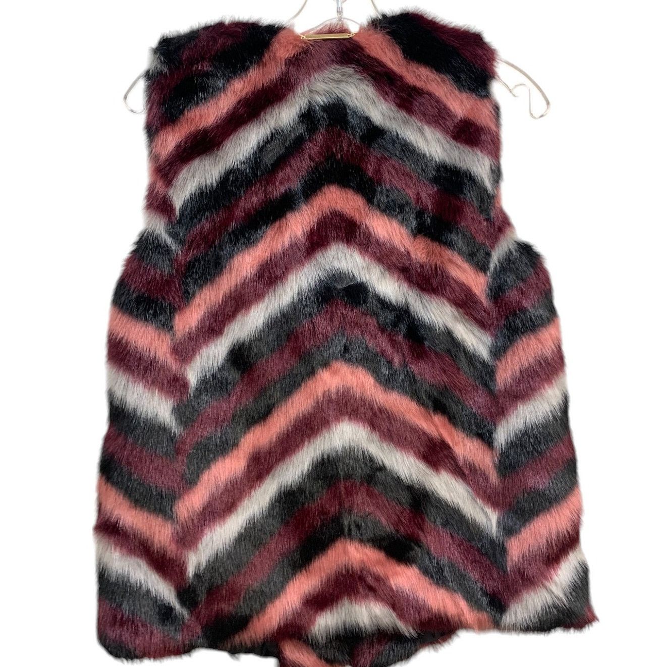 Michael Kors Michael Kors Chevron Faux Fur Pink Burgundy Sz XS Size XS / US 0-2 / IT 36-38 - 4 Thumbnail