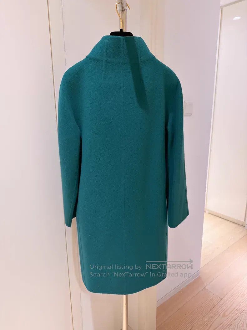 Loro Piana Loro Piana Peacock Green Baby Cashmere Notched Collar Mid- Size S / US 4 / IT 40 - 2 Thumbnail