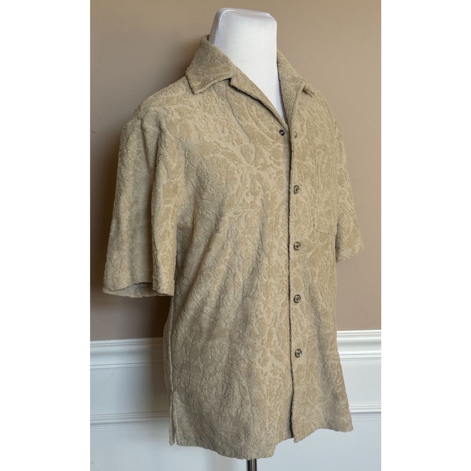 Versace Versace Barocco Jacquard Towel Shirt Size XL 1015692 Size US XL / EU 56 / 4 - 7 Thumbnail