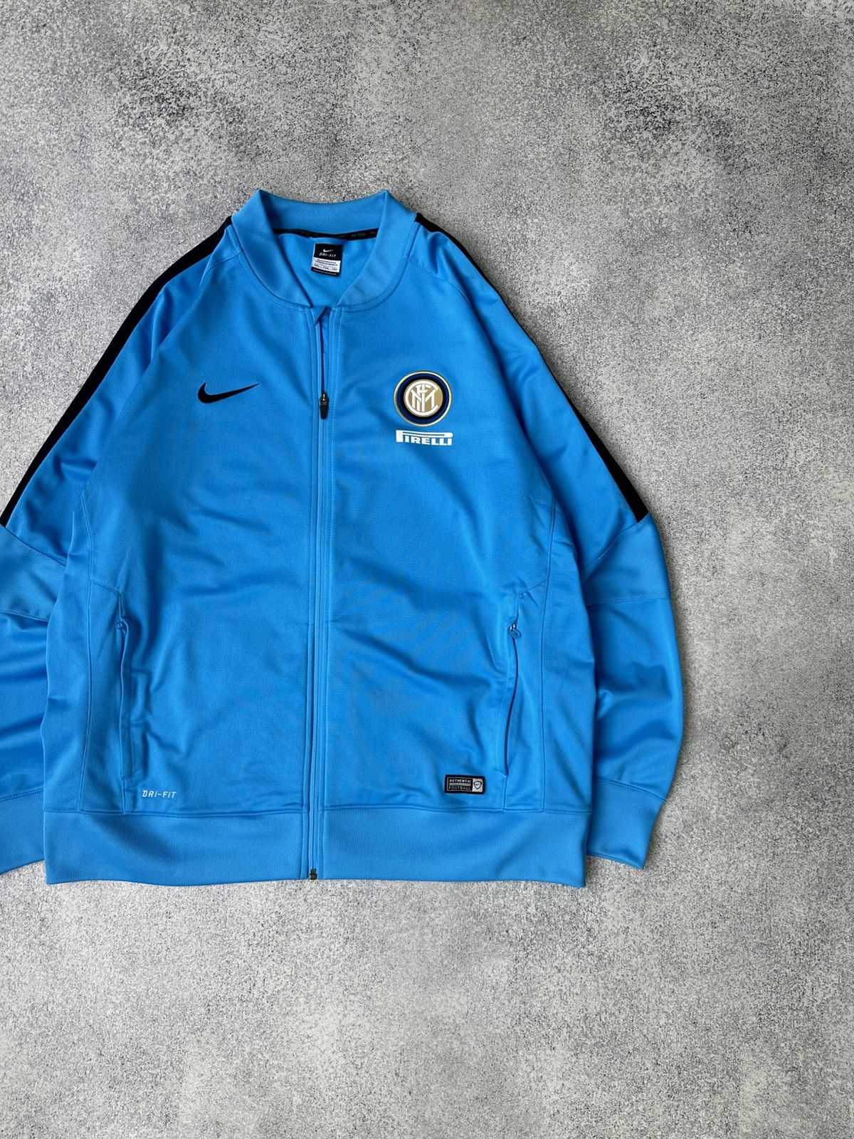 Nike × Vintage VTG Nike Internazionale Calcio Football Italy Track Jacket Size US XXL / EU 58 / 5 - 4 Thumbnail