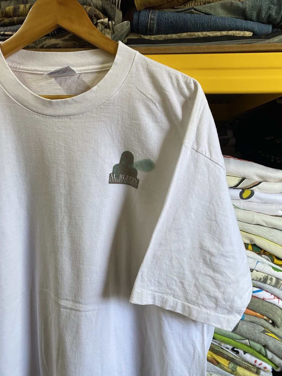 Rap Tees Vintage 90s Al Bleezy Entertainment Hiphop Rave Records Size US XL / EU 56 / 4 - 3 Thumbnail