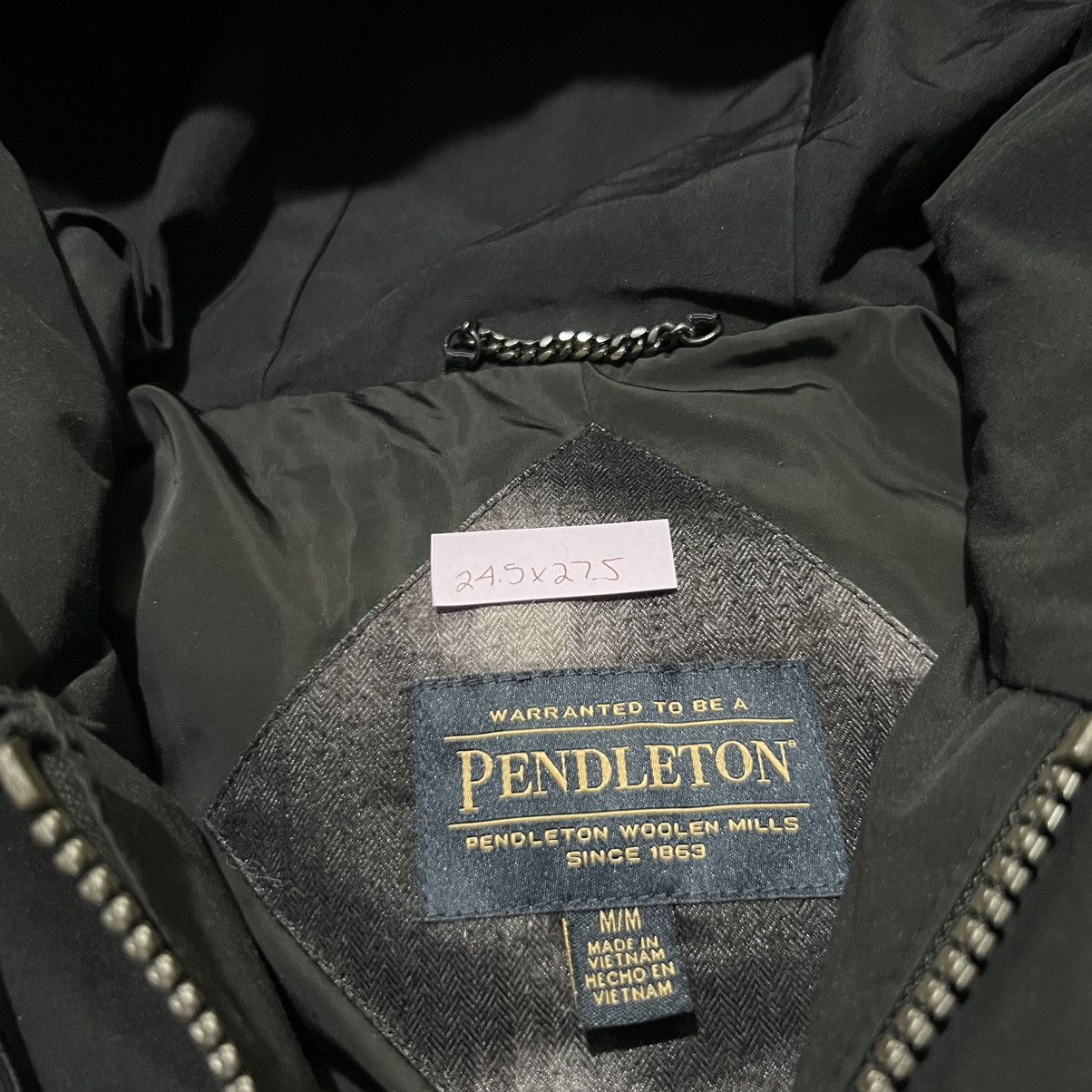 Pendleton Pendleton 650 Fill Duck Down Black/Grey Shadow Plaid Jacket Size US M / EU 48-50 / 2 - 7 Thumbnail