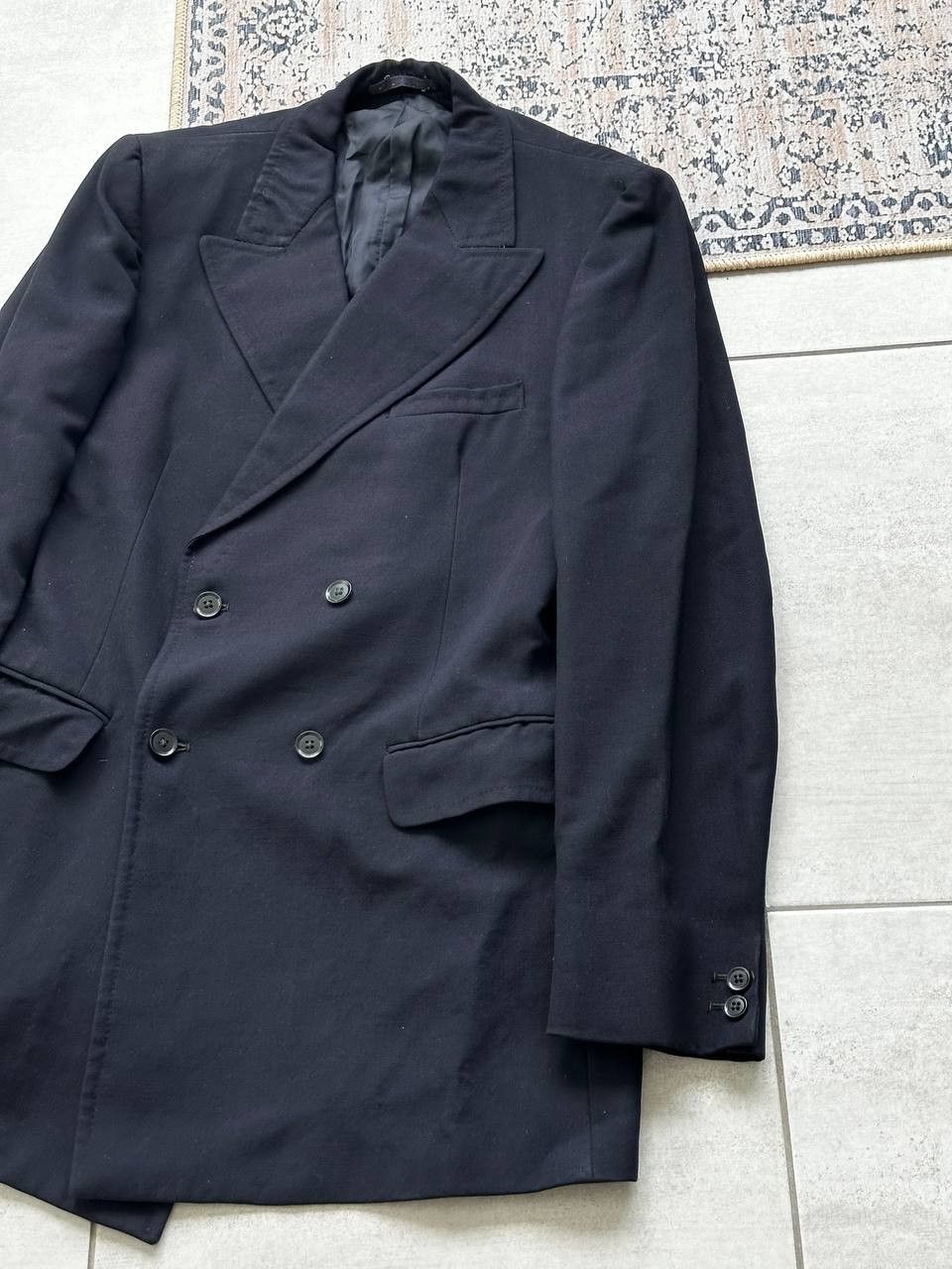 Burberry Burberry Double Breasted Navy Wool Blazer Luxury Size 38L - 5 Thumbnail