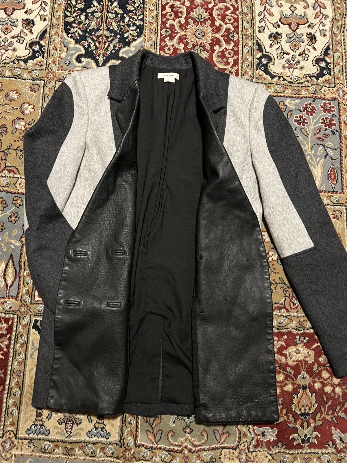 Helmut Lang Helmut Lang Deconstructed Black Block Gray Wool Blazer Size S / US 4 / IT 40 - 13 Thumbnail