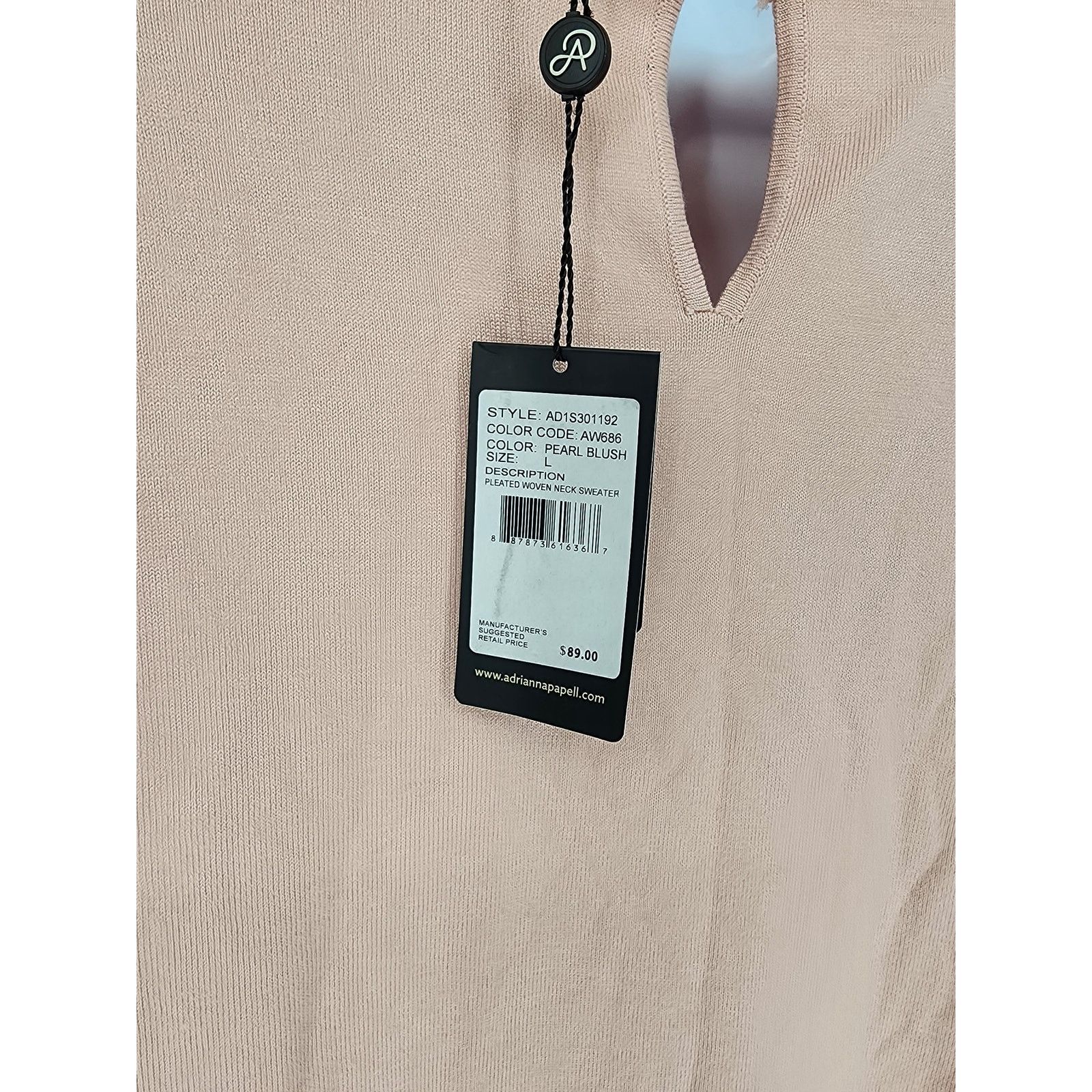 Adrianna Papell Adrianna Papell Blush Pink Lightweight Sweater Women's Large Size L / US 10 / IT 46 - 10 Thumbnail