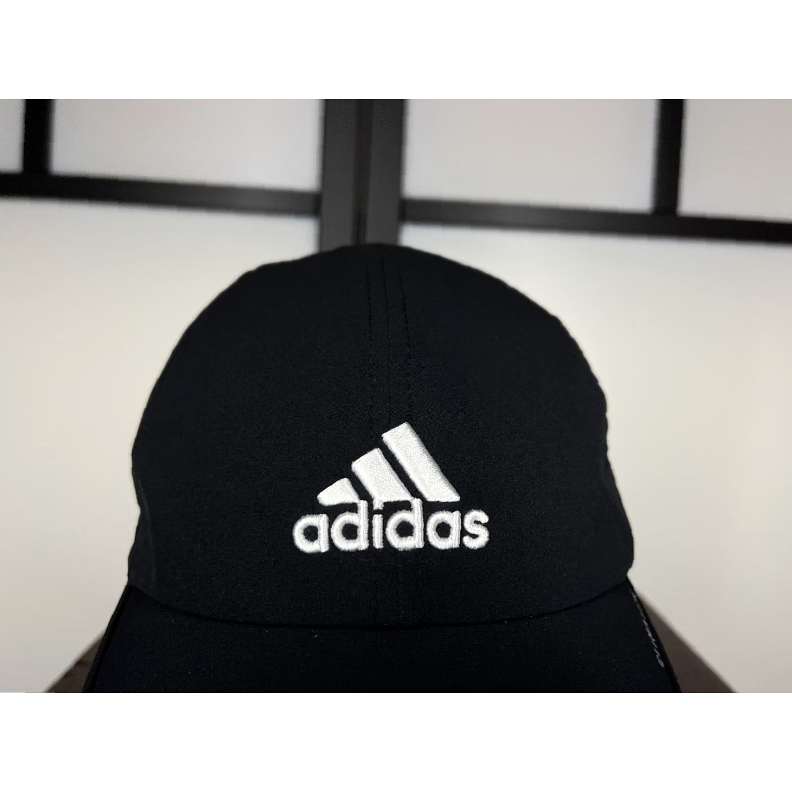 Adidas ADIDAS Hat Baseball Cap Strap Back One Size Black Poly Spandex Climalite Outdoor Sports Logo Mens Size ONE SIZE - 2 Thumbnail