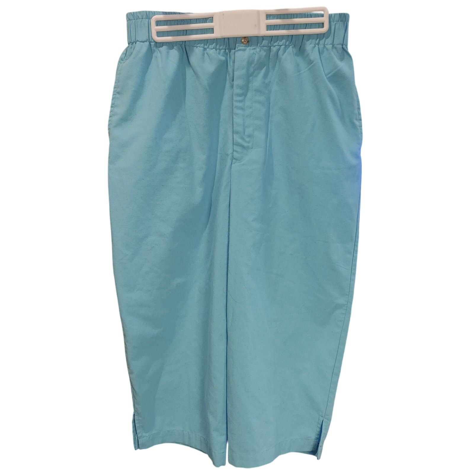 Other Joan Harper Women's 14 Robins Egg Blue Stretch Waist Capris Size 36" / US 14 / IT 50 - 1 Thumbnail