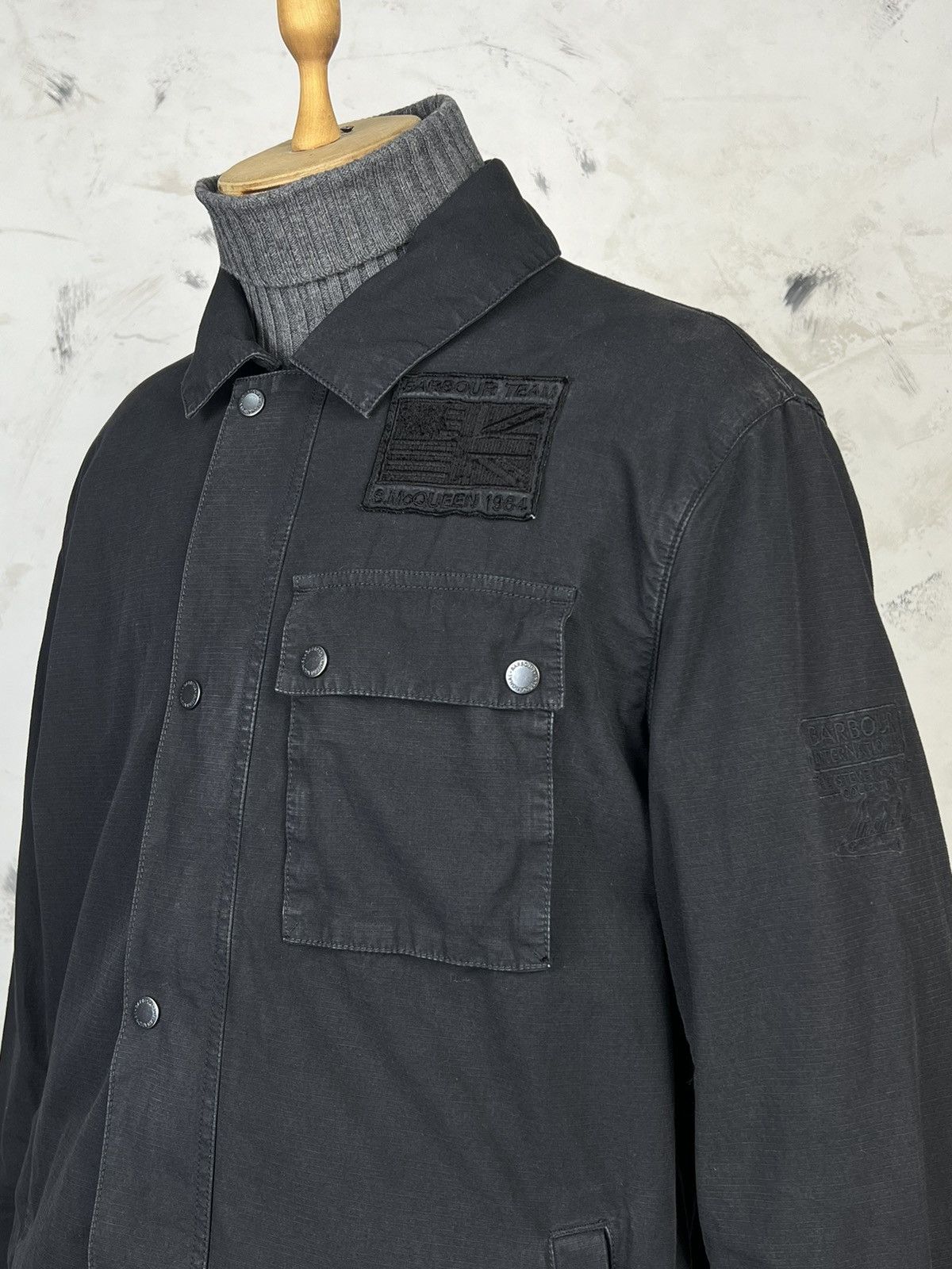 Barbour Vintage Barbour International Ripstop Overshirt Jacket L-XL Size US XL / EU 56 / 4 - 4 Thumbnail