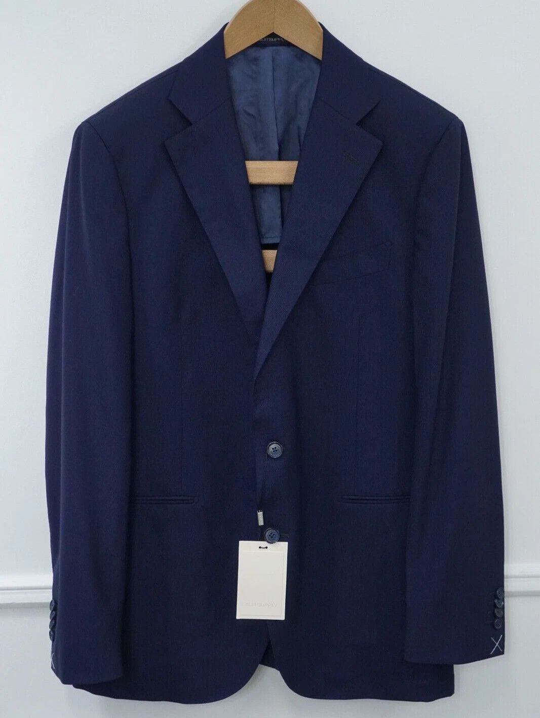 Suitsupply Men Suitsupply Blazer La Spalla Blue Wool Huddersfield US42 Size 42R - 1 Thumbnail