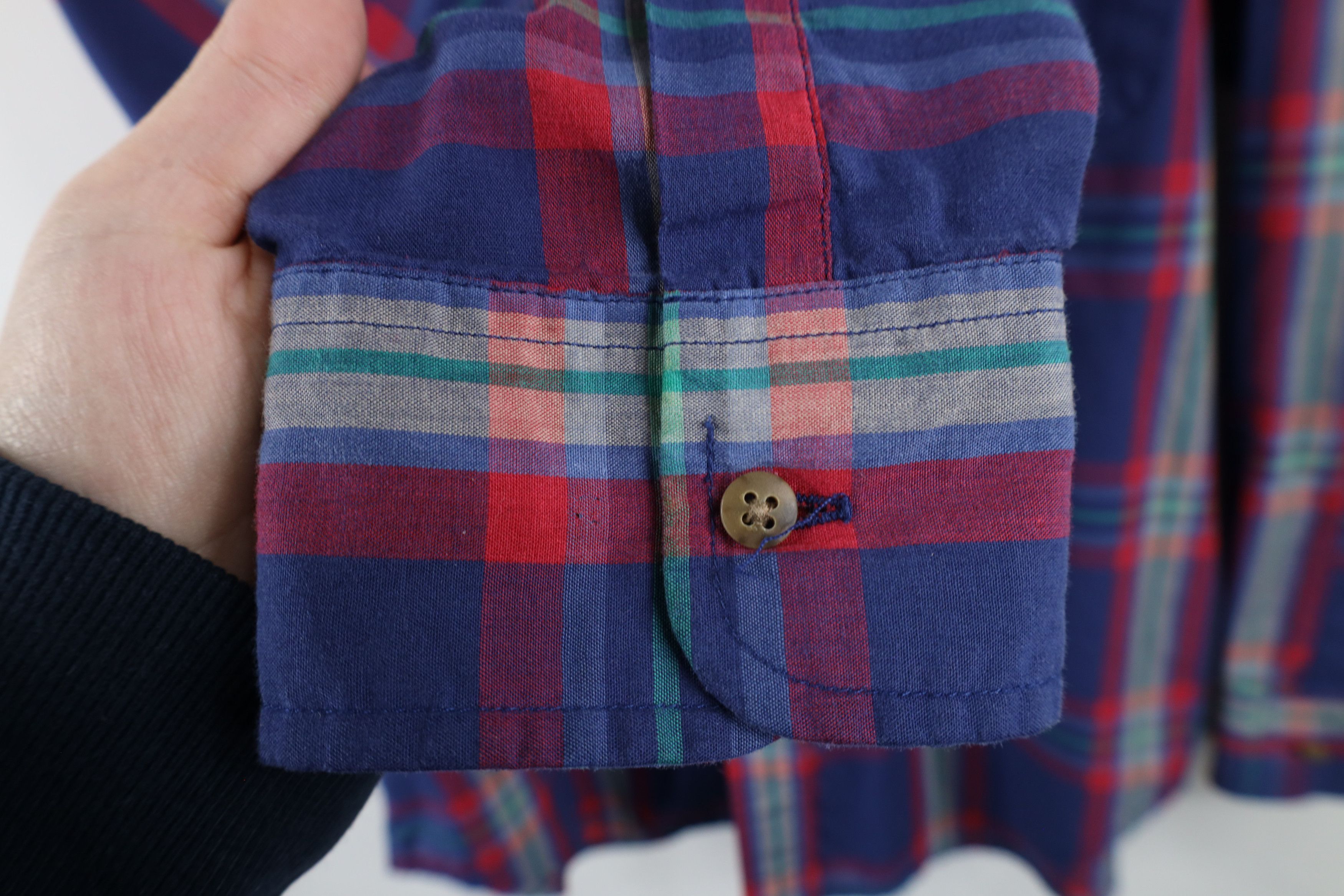 Vintage Vintage 90s Streetwear Plaid Collared Button Down Shirt Size US L / EU 52-54 / 3 - 8 Thumbnail