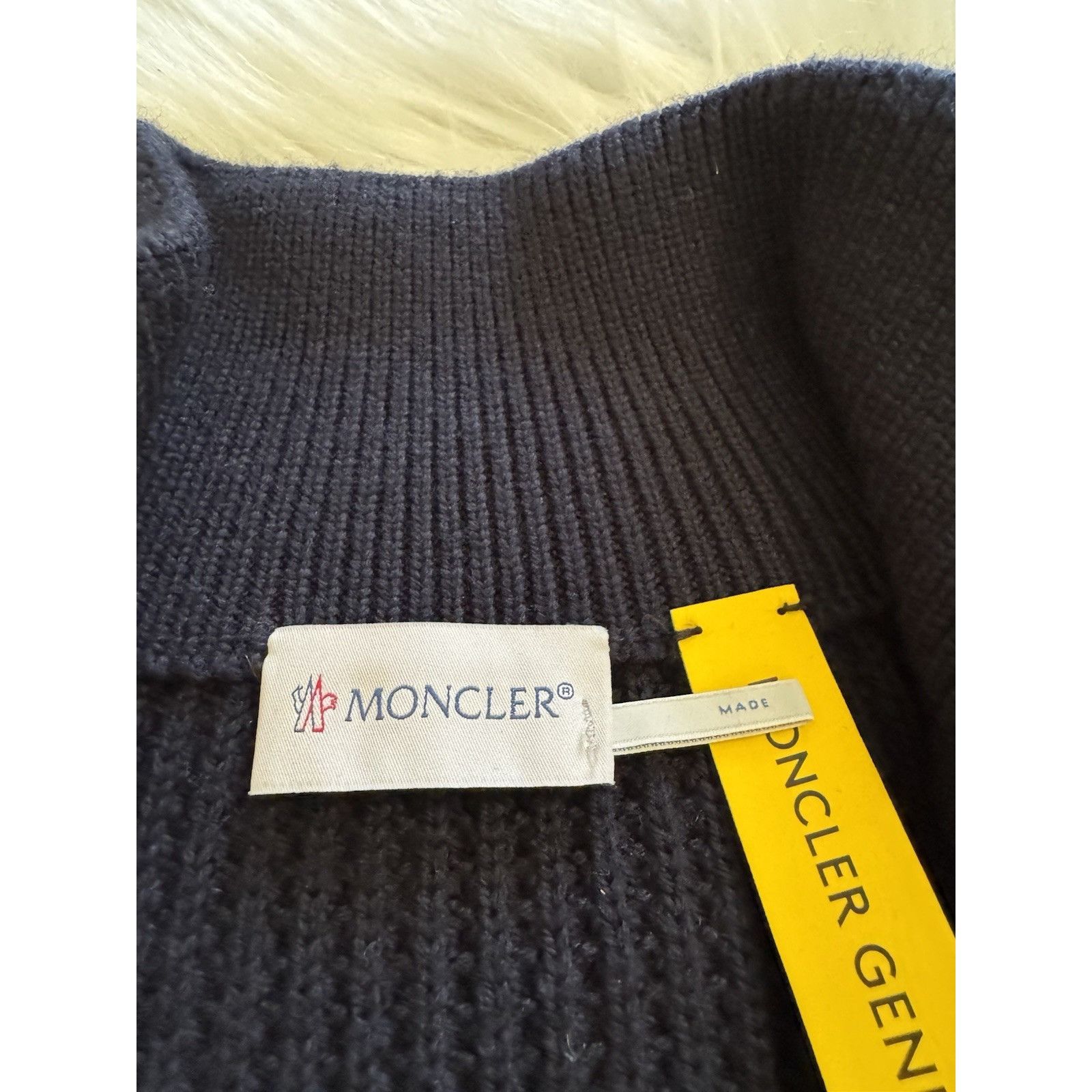 Moncler × Palm Angels Moncler x Palm Angels Ribbed Track Jacket Full Zip Navy Blue Size US XL / EU 56 / 4 - 4 Thumbnail