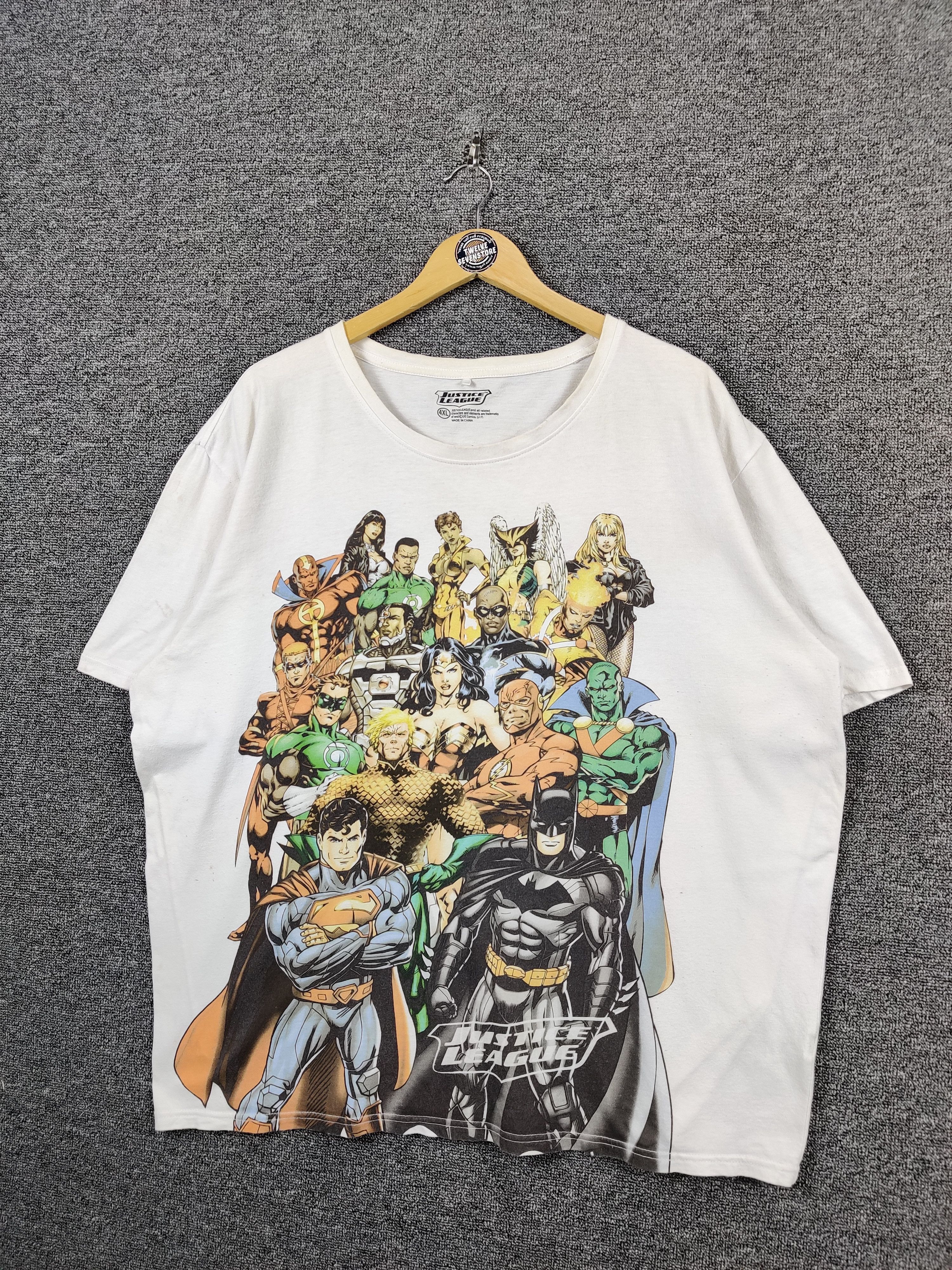 DC Comics Vintage Justice League Superhero Overprint Tee Tshirt Size US XXL / EU 58 / 5 - 2 Thumbnail