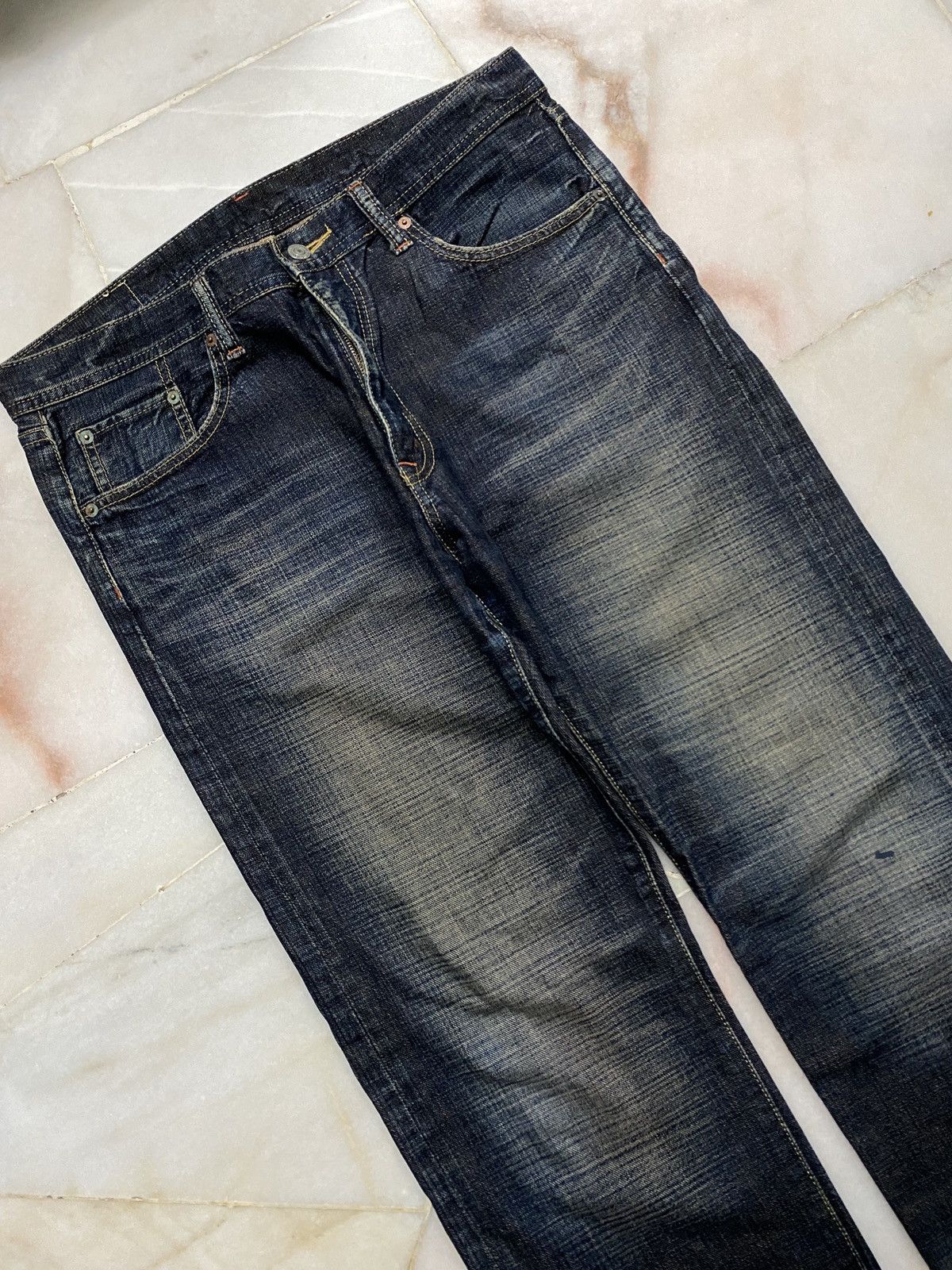If Six Was Nine 💥Baggy💥Vintage 90s Gl Heart Stone Wash Distress Jean Size US 34 / EU 50 - 6 Thumbnail