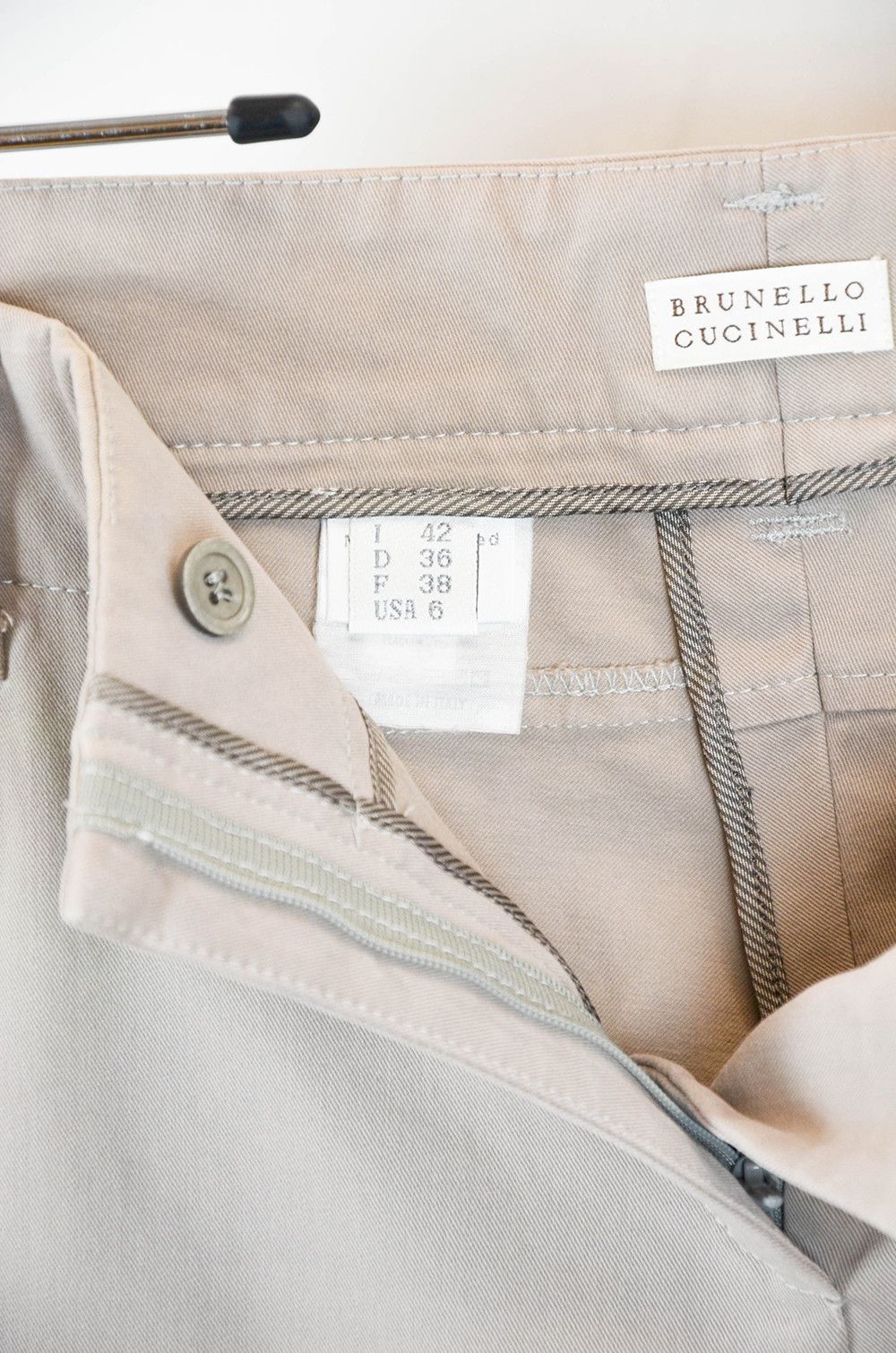 Brunello Cucinelli BRUNELLO CUCINELLI Beige Pants - 42 Size 28" / US 6 / IT 42 - 9 Thumbnail