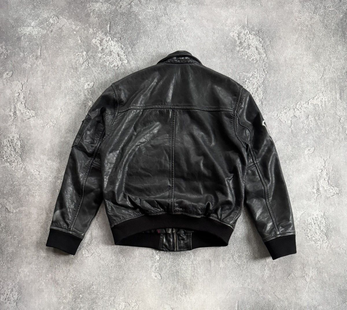 Genuine Leather Rhode Island S/size leather aviator bomber zip jacket pilot Size US S / EU 44-46 / 1 - 15 Thumbnail